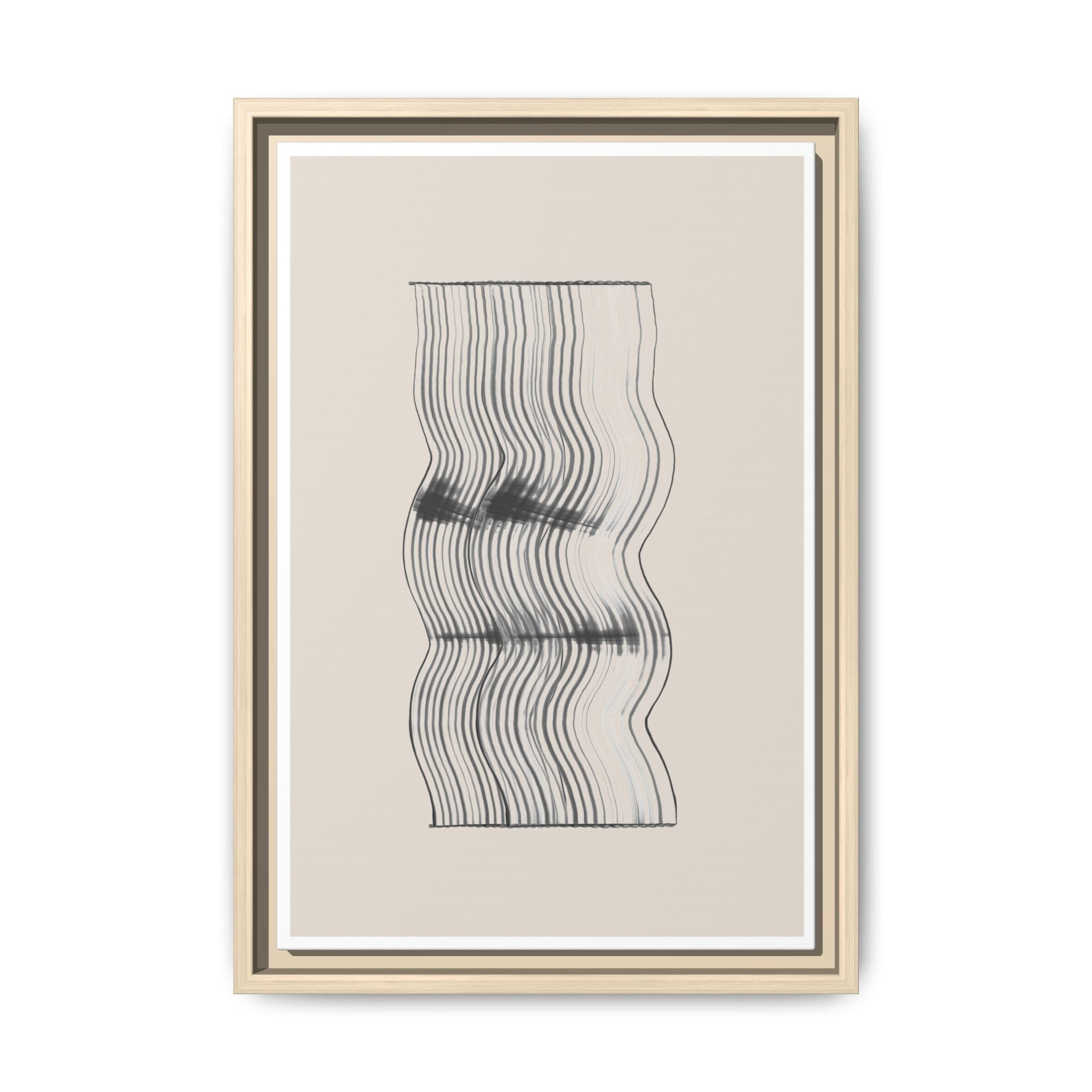 Velvet Ripple Linework Flow - Framed