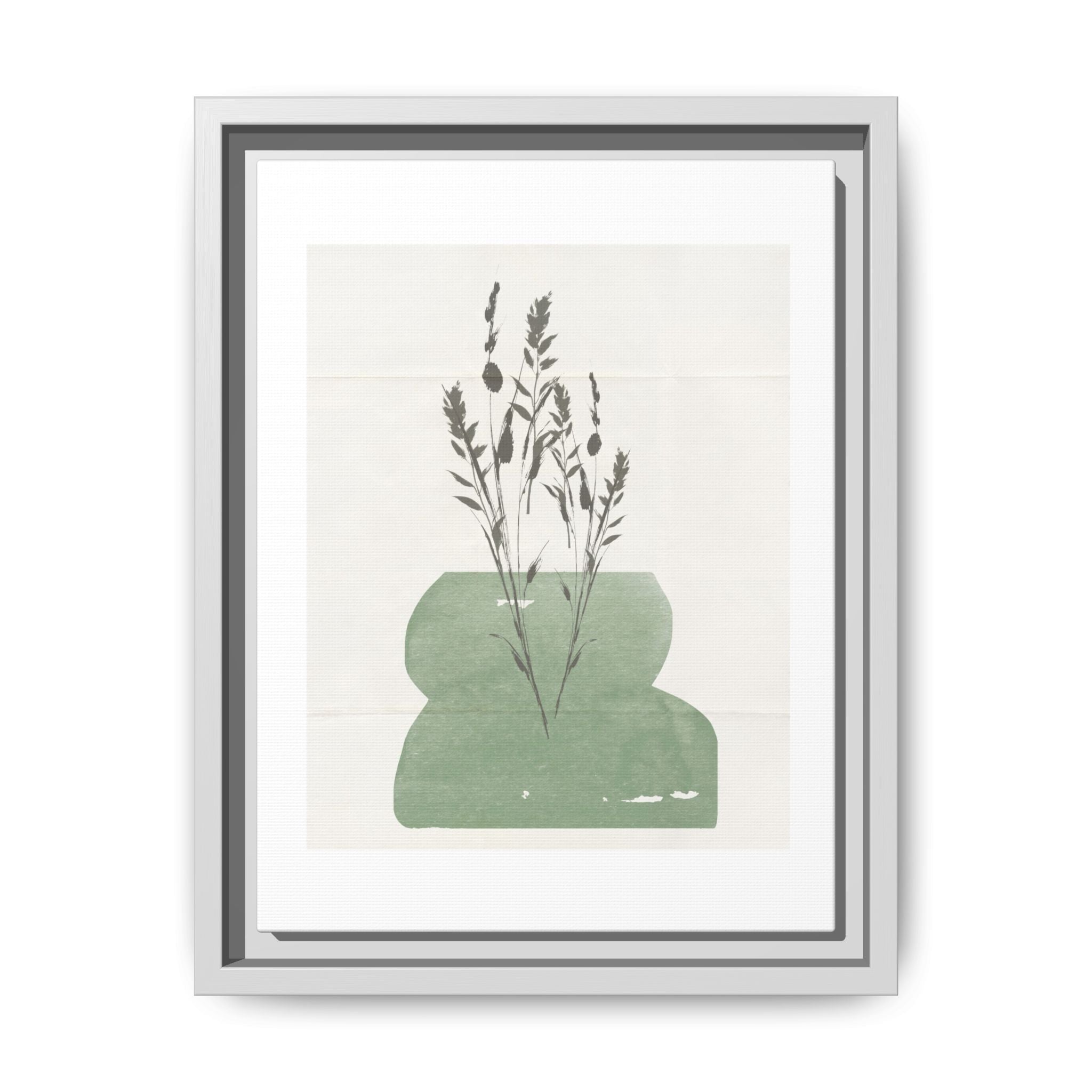 Sage Meadow Silhouette - Framed