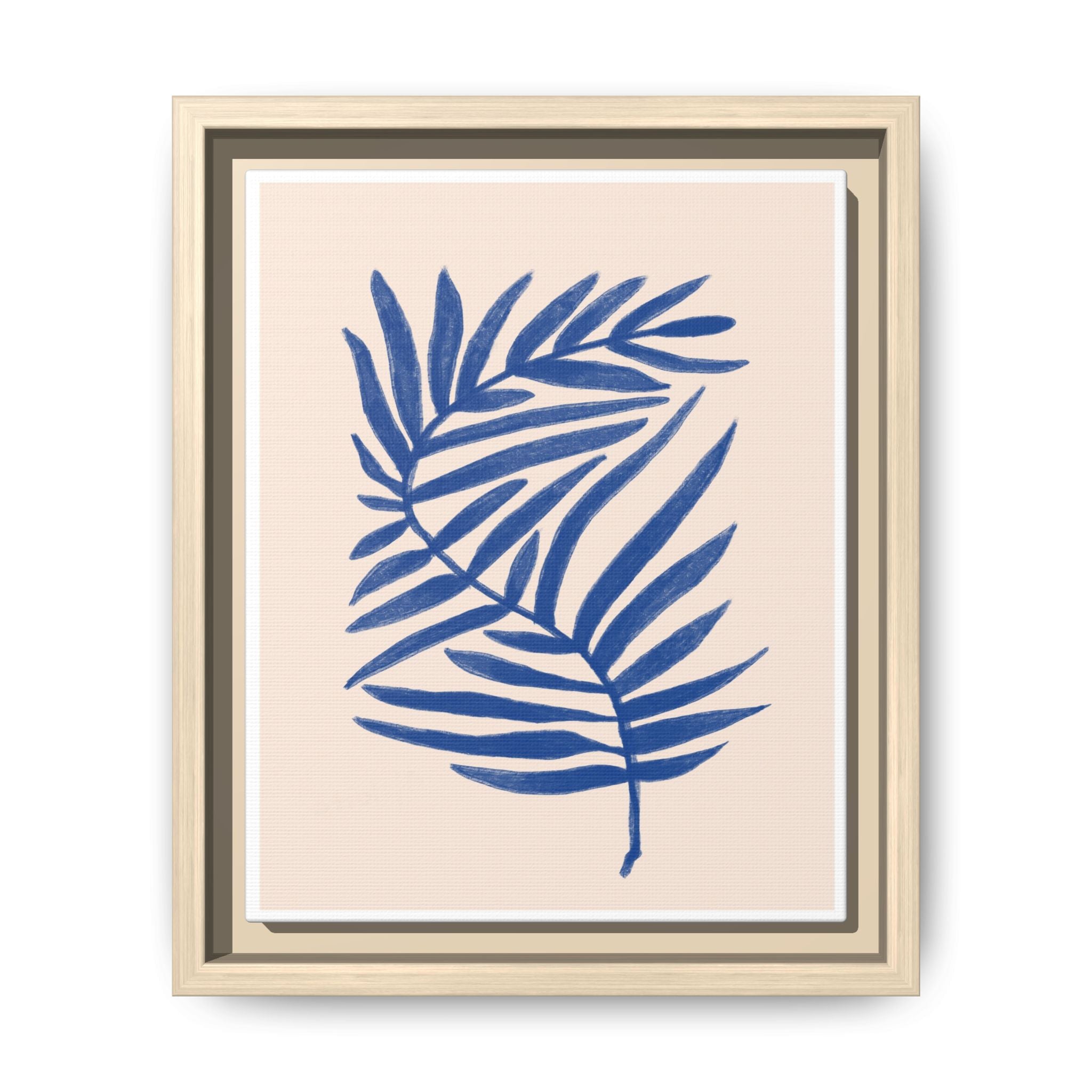 Sapphire Frond Harmony - Framed