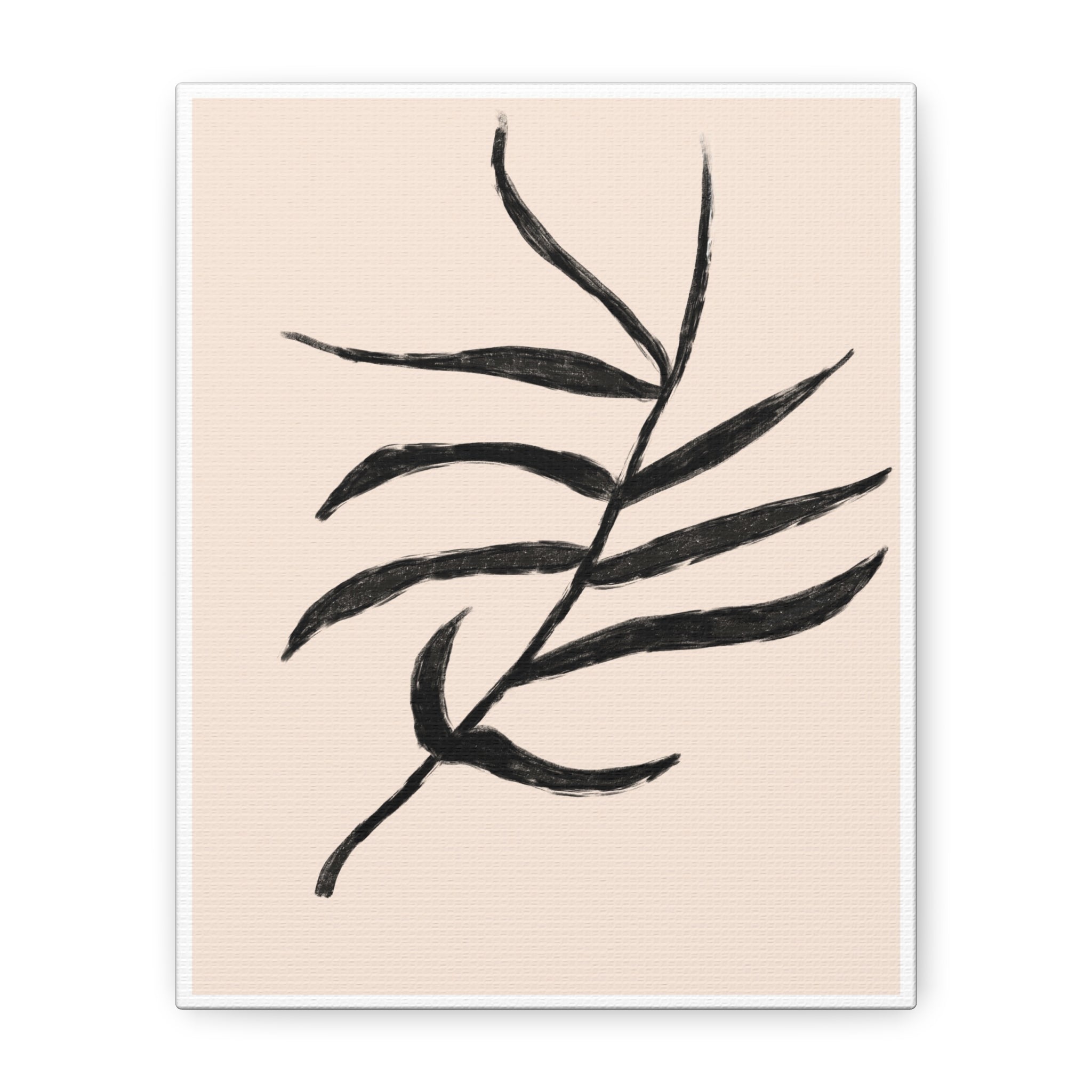Ebony Frond Drift - Canvas