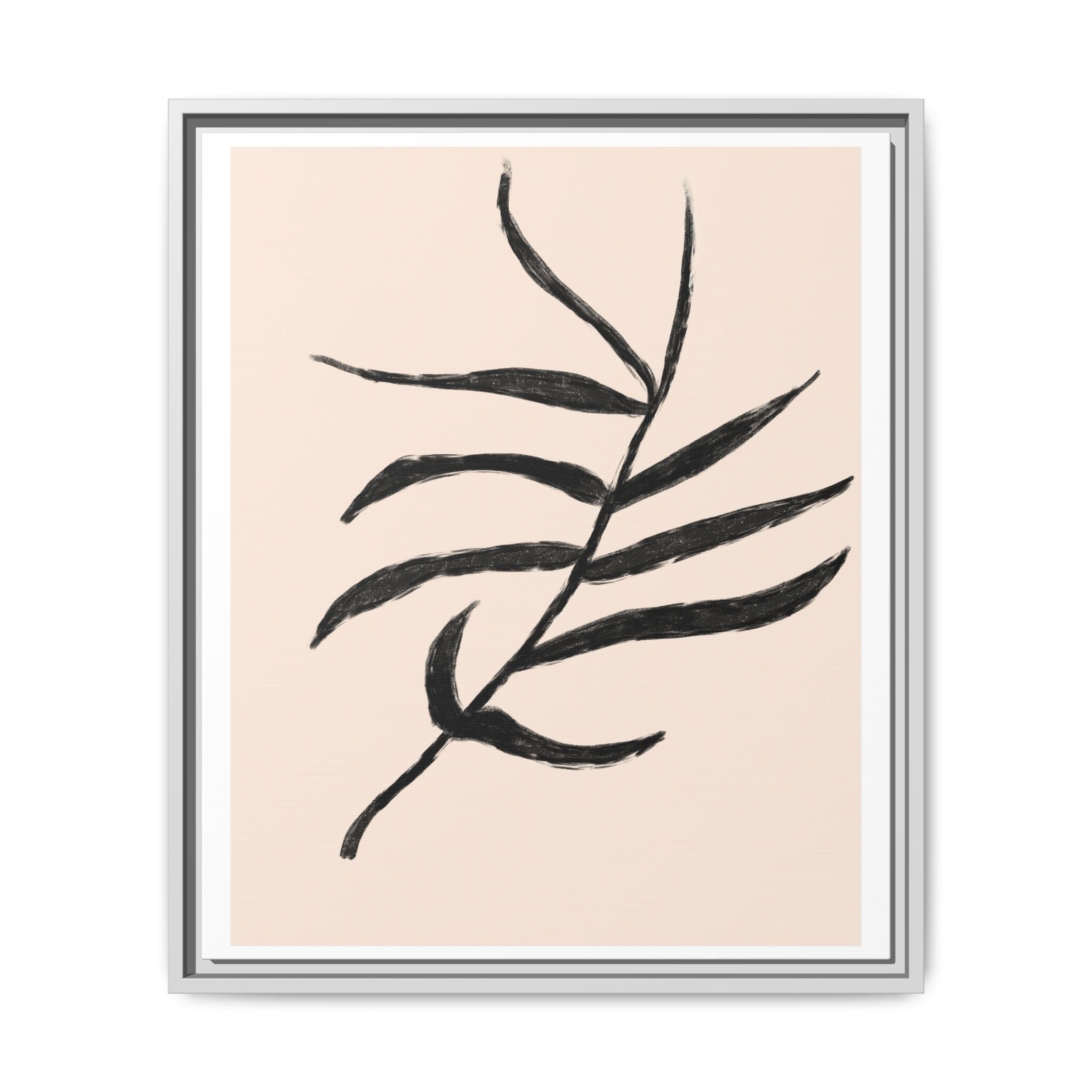 Ebony Frond Drift - Framed