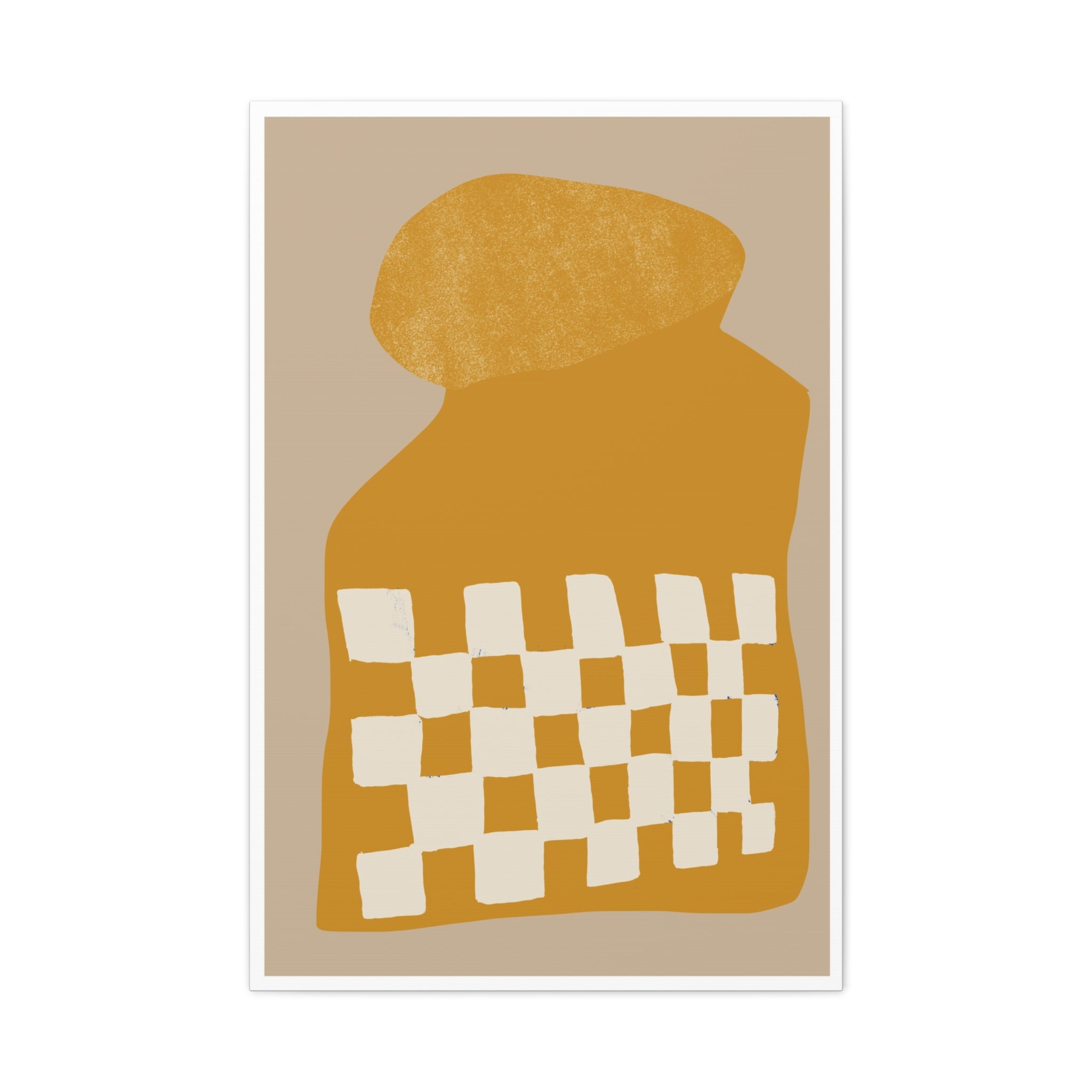 Golden Mosaic Bloom - Canvas