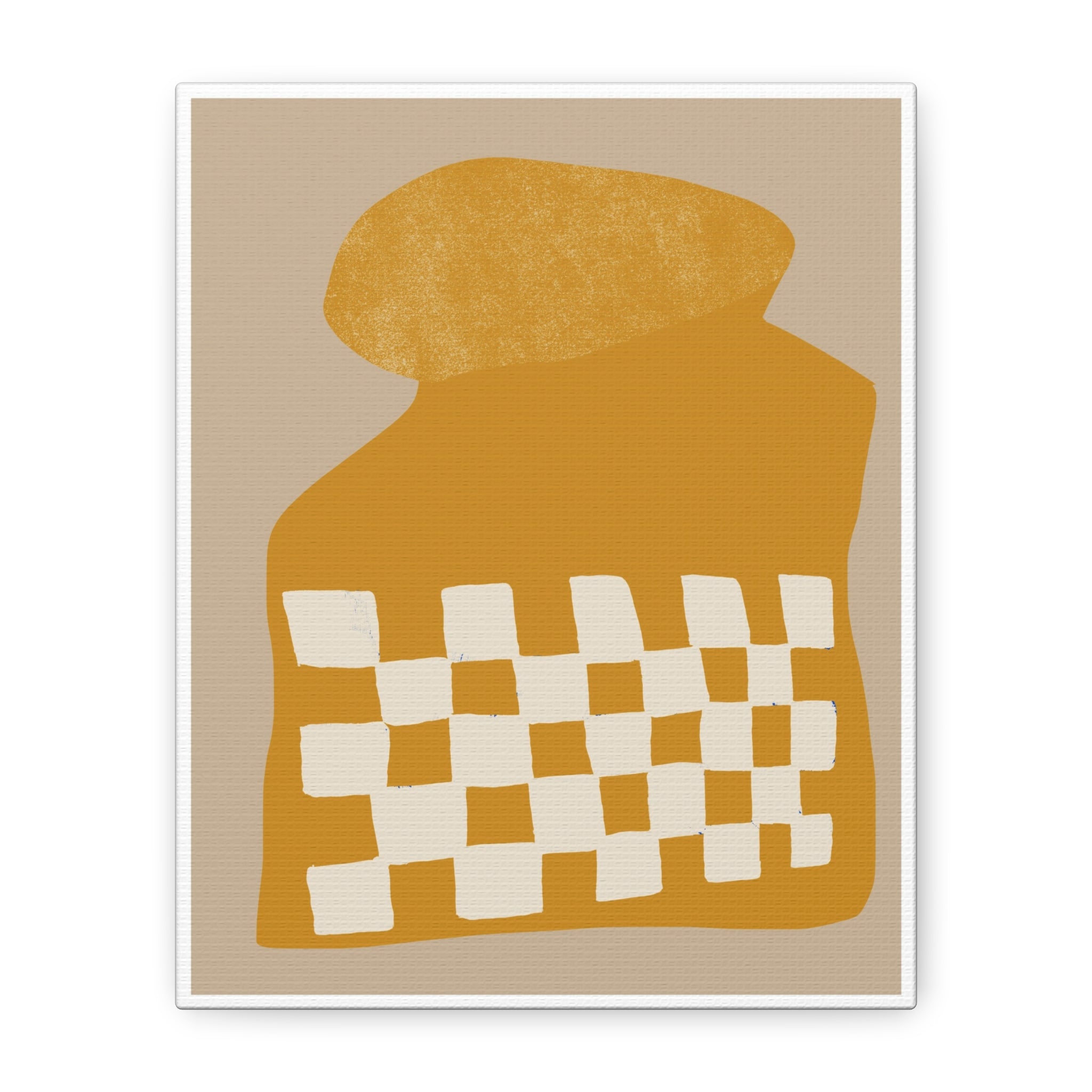 Golden Mosaic Bloom - Canvas