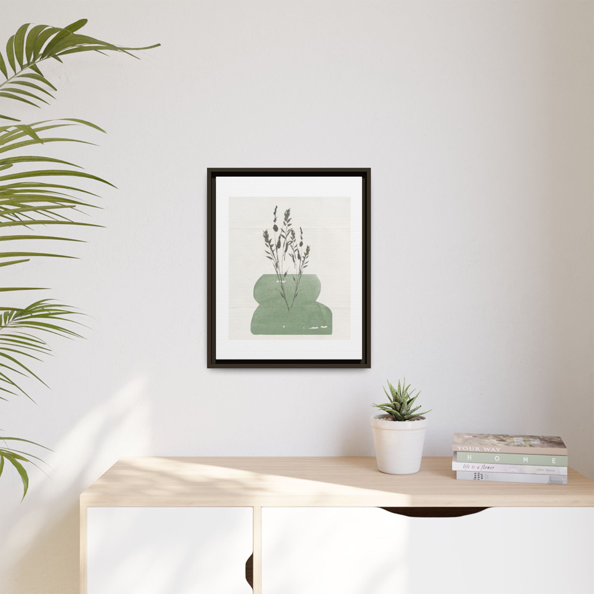 Sage Meadow Silhouette - Framed