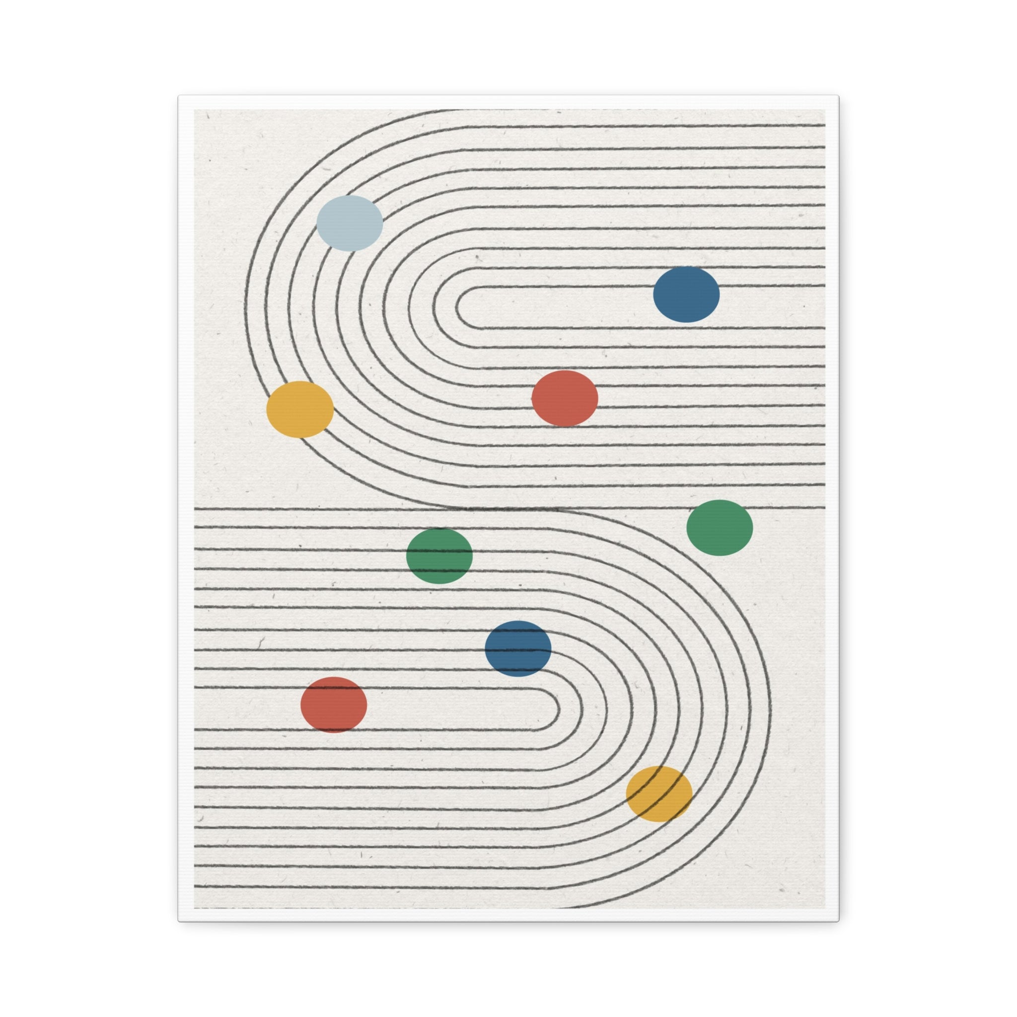 Retro Orbit Pathways - Canvas
