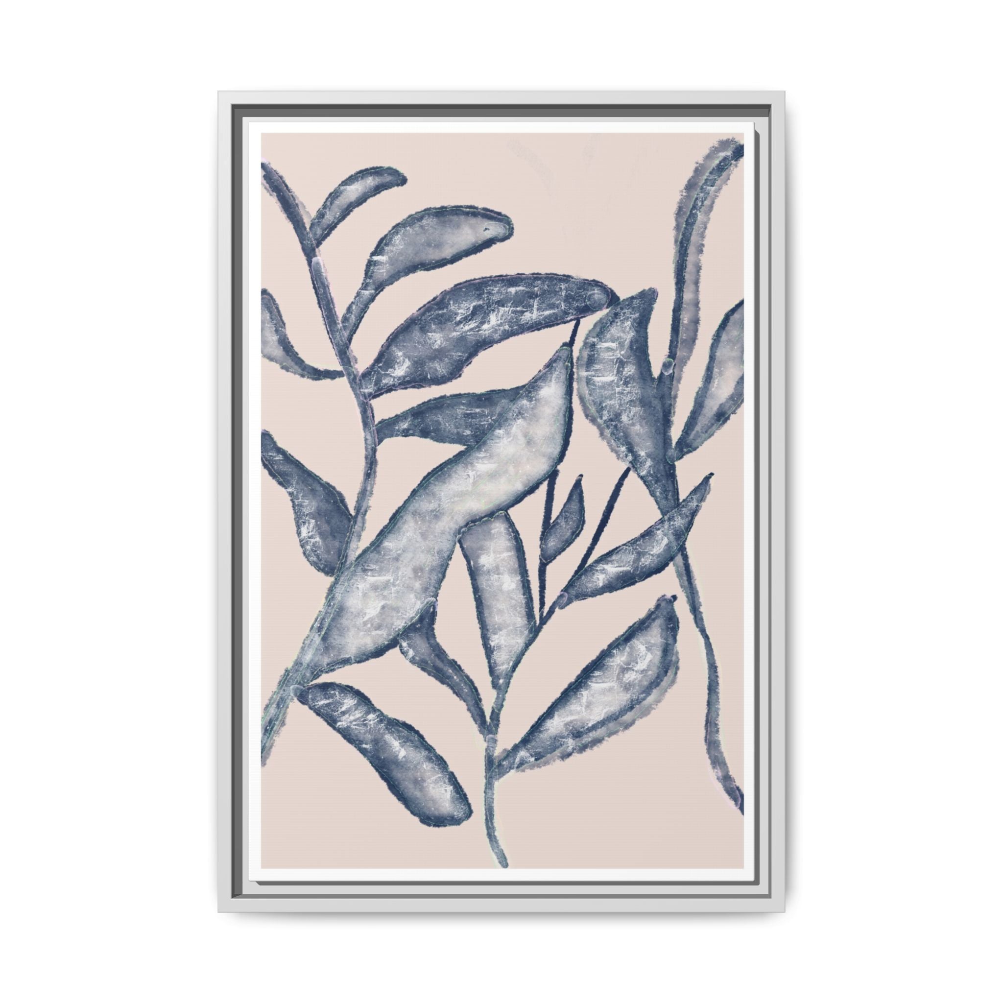 Moonlit Botanical Veil - Framed