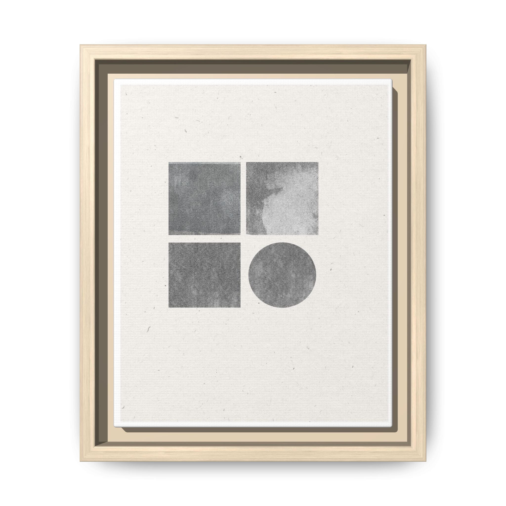 Muted Geometry Quartet - Framed