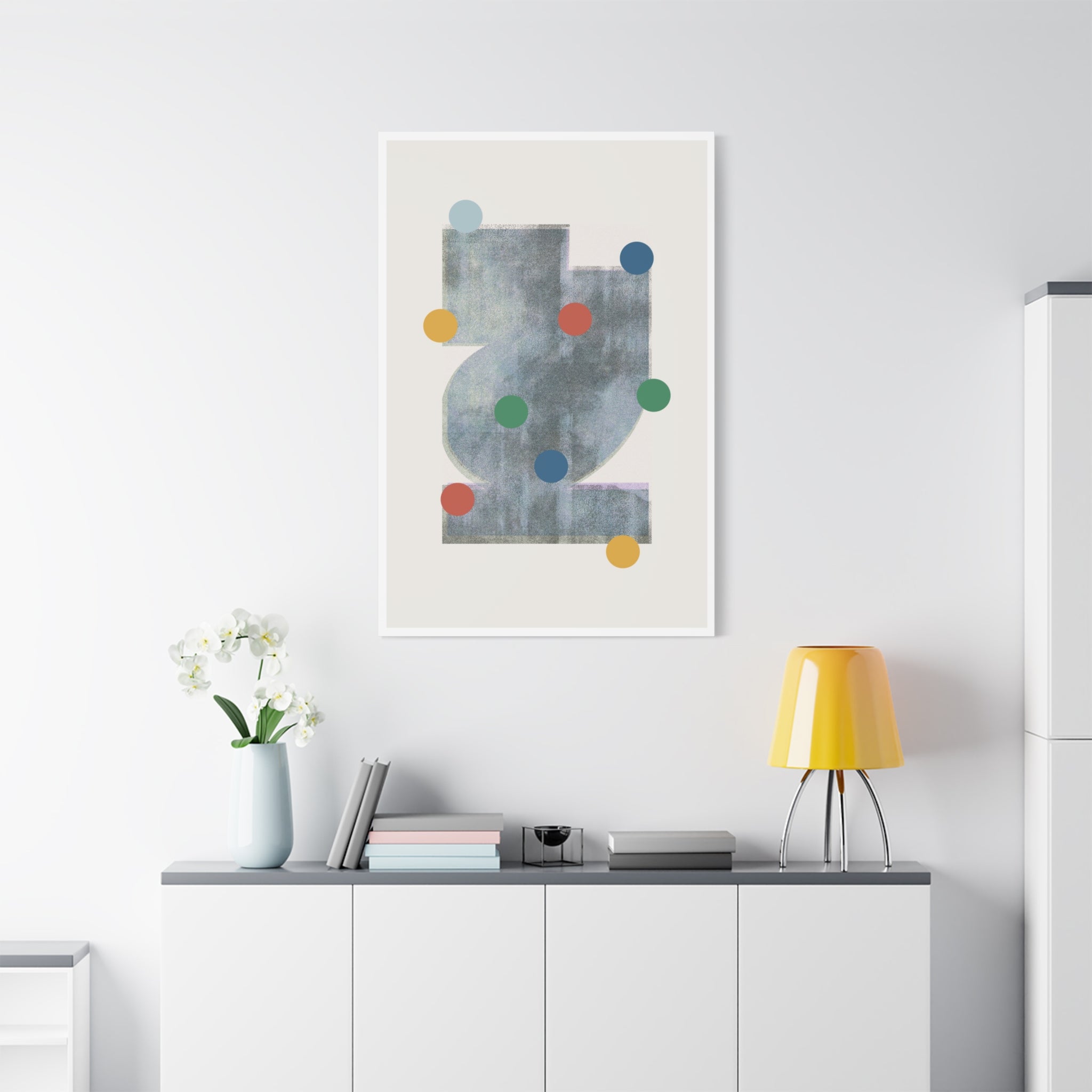Muted Geometry Reverie - Canvas