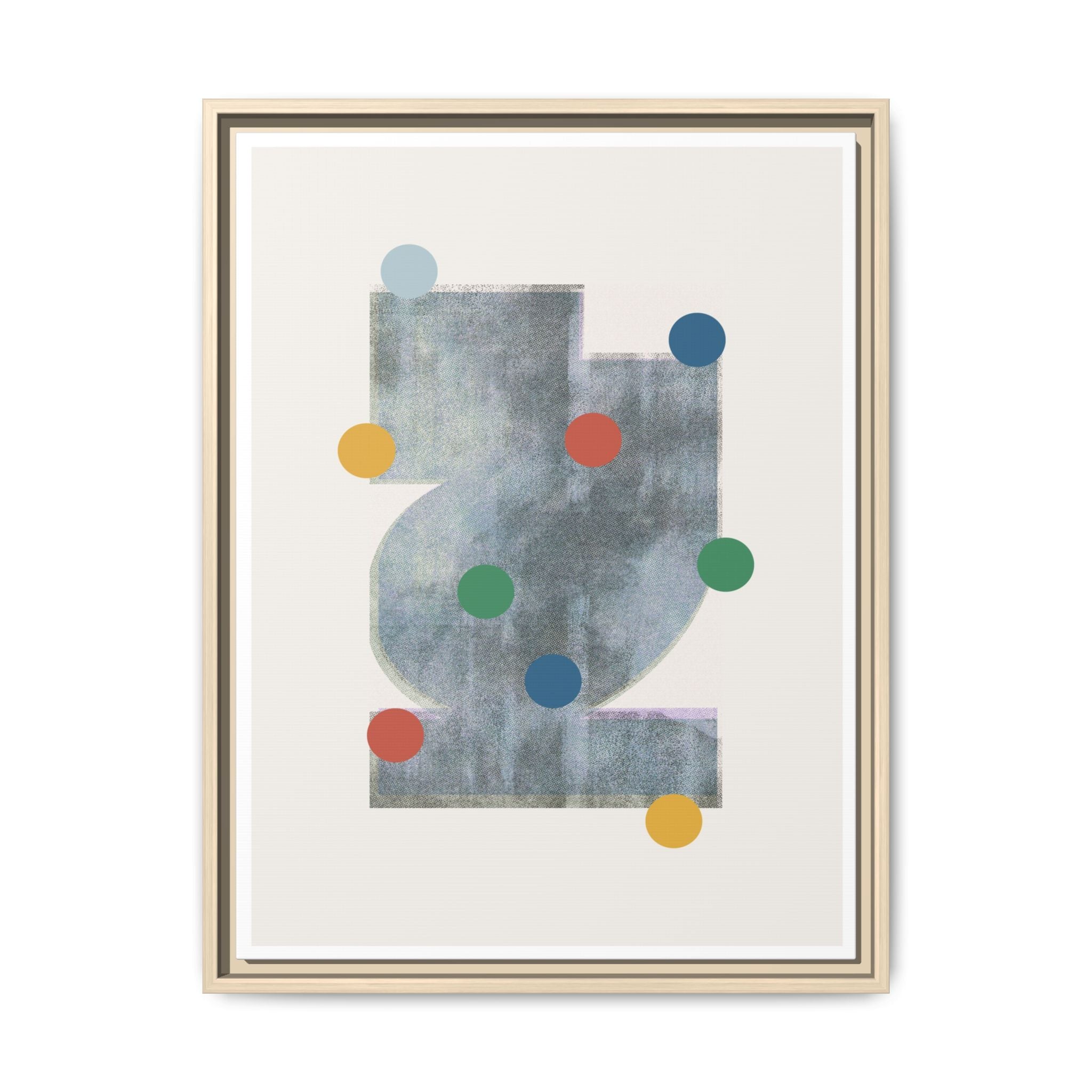 Muted Geometry Reverie - Framed