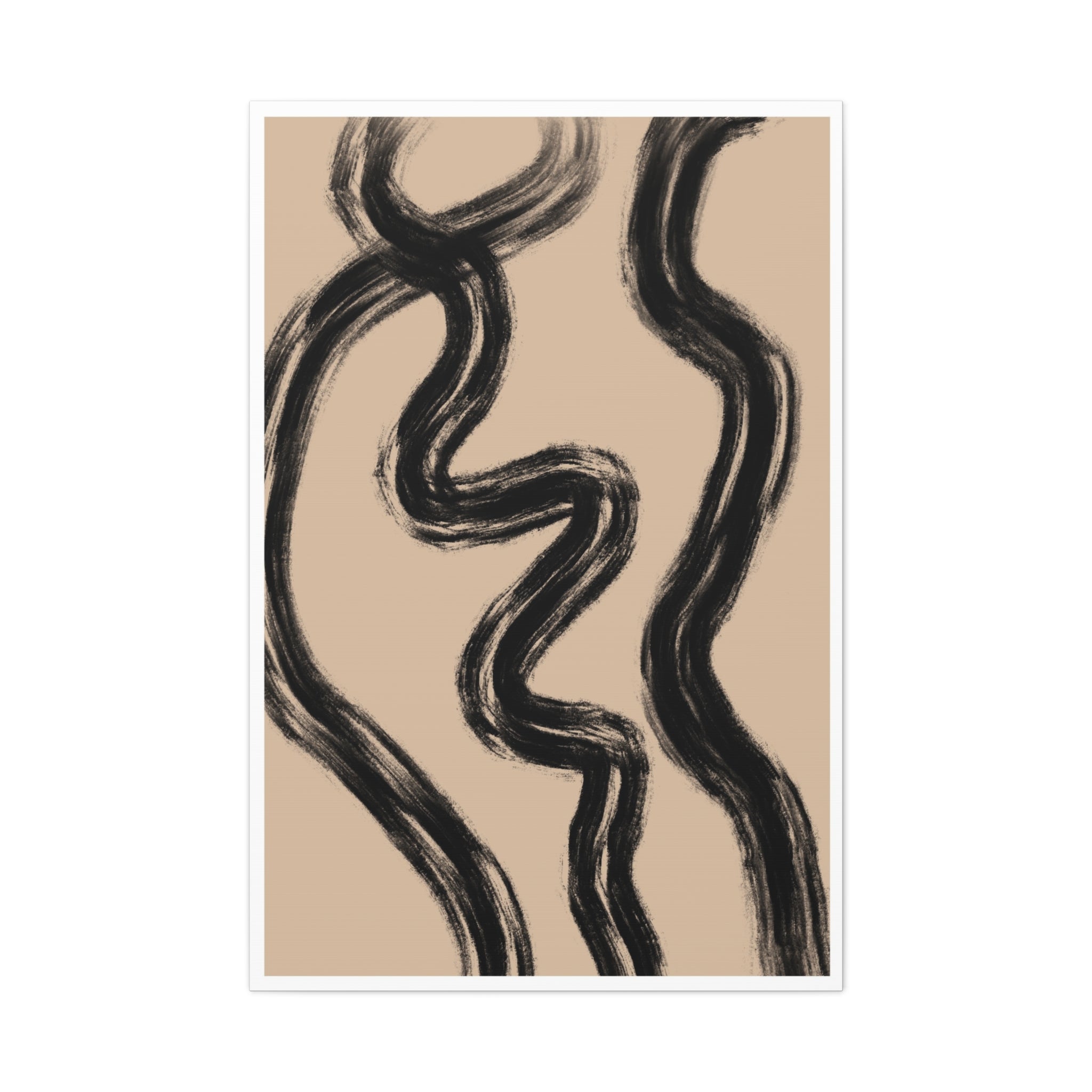 Midnight Current Lines - Canvas