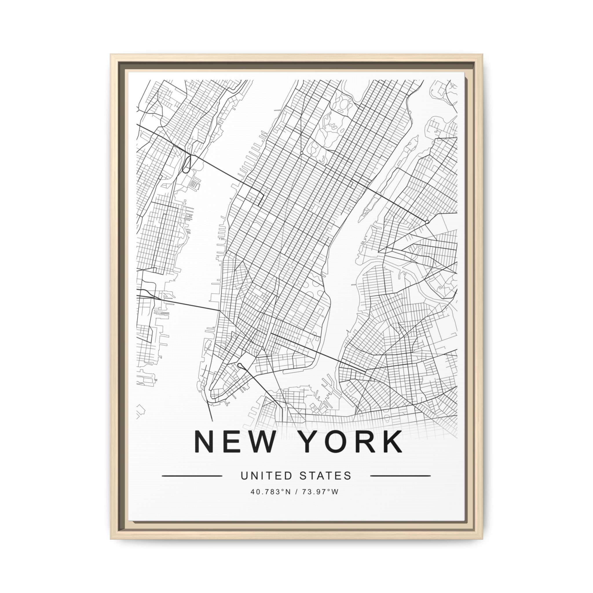 Metropolitan Gridline Reverie - Framed