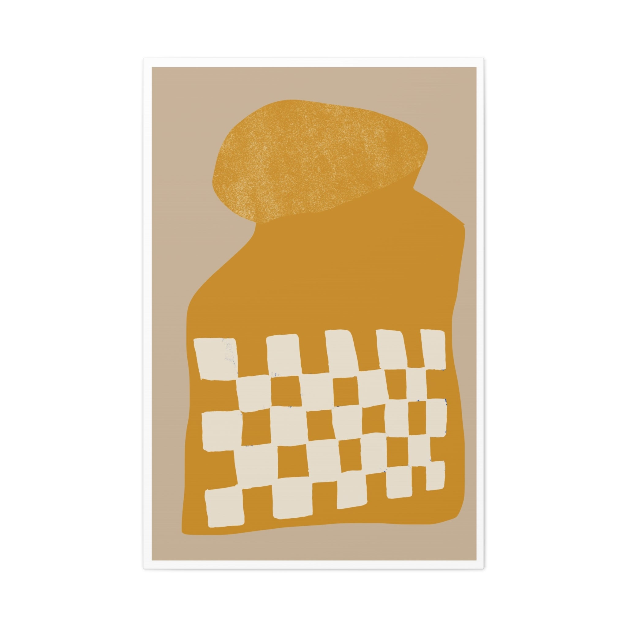 Golden Mosaic Bloom - Canvas