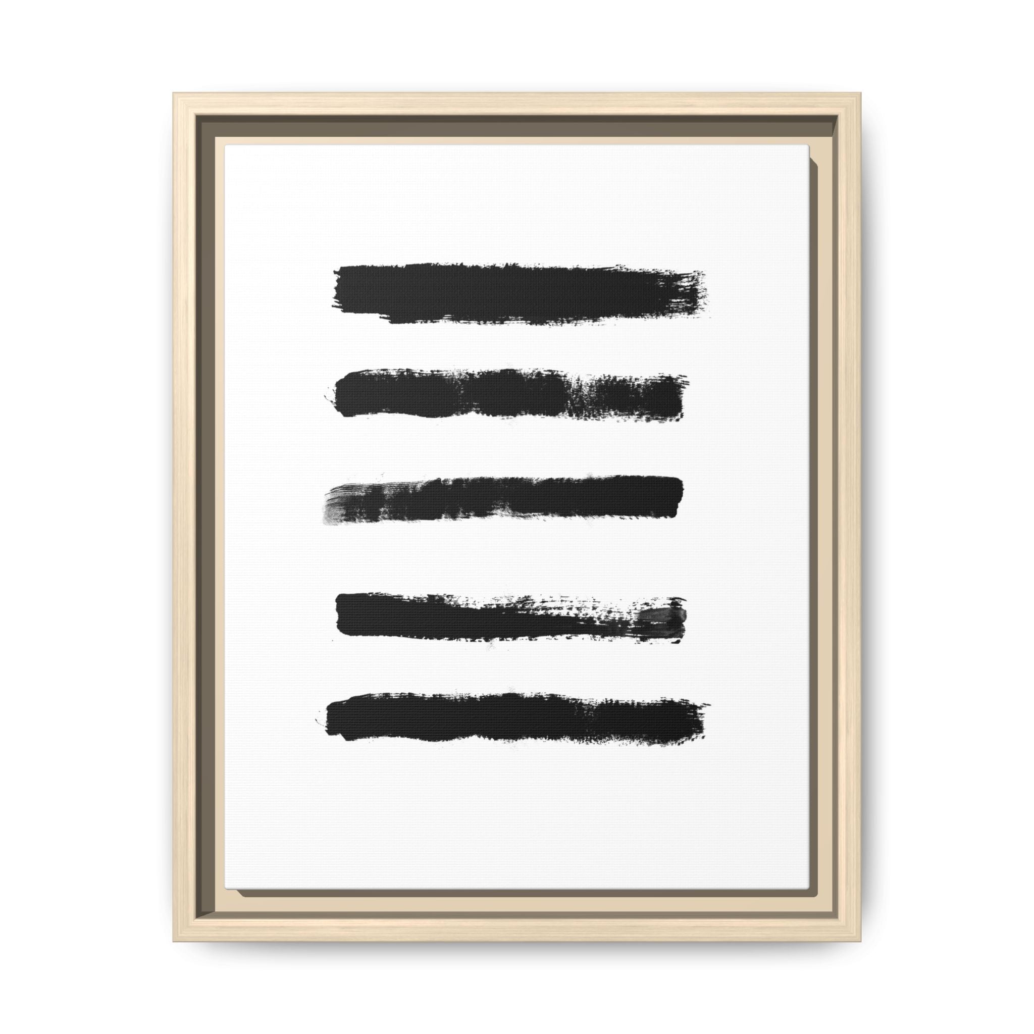 Obsidian Silence Strokes - Framed
