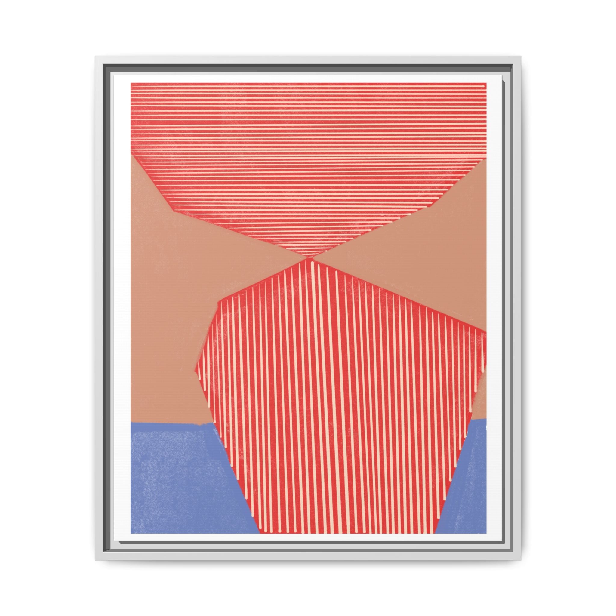 Crimson Axis Drift - Framed