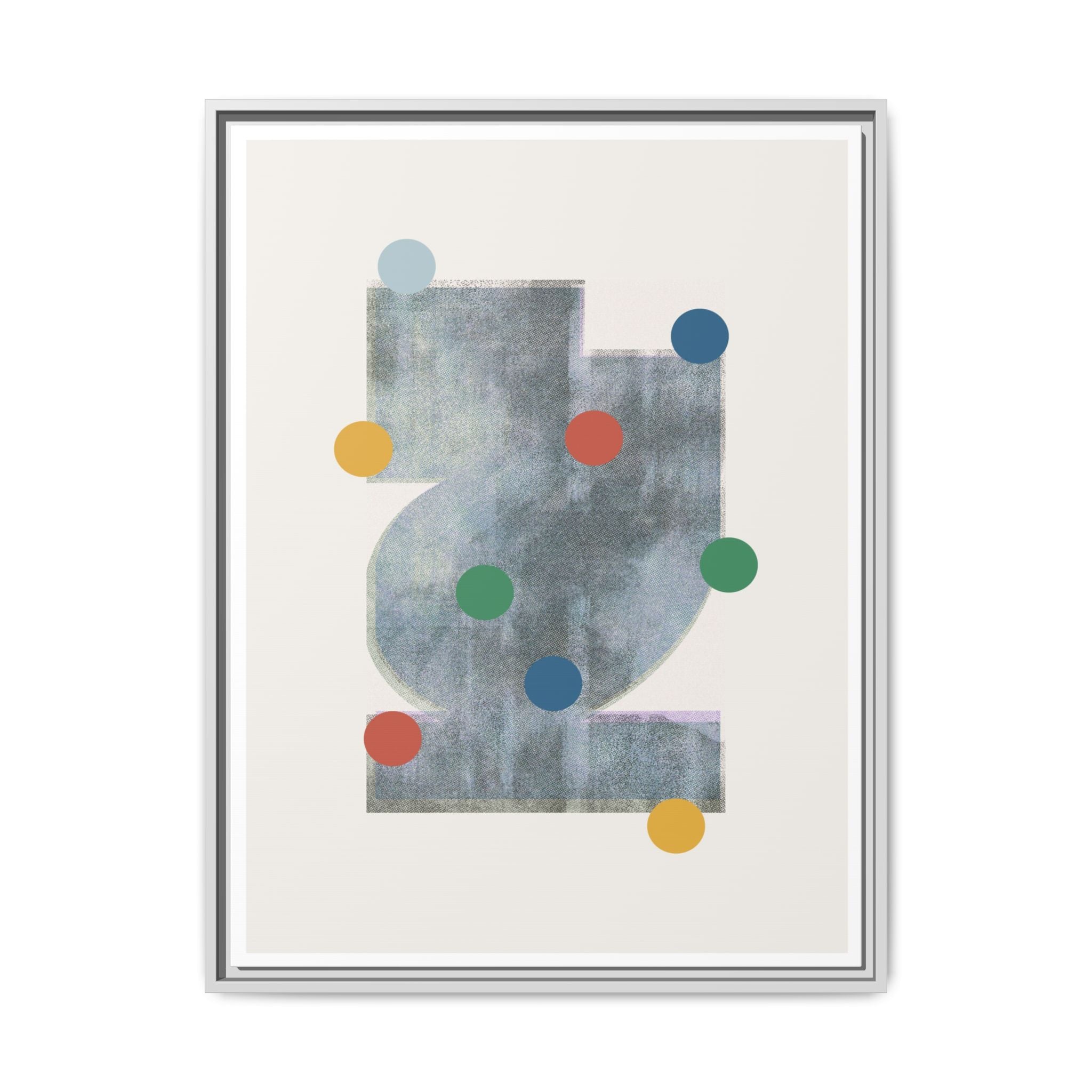 Muted Geometry Reverie - Framed