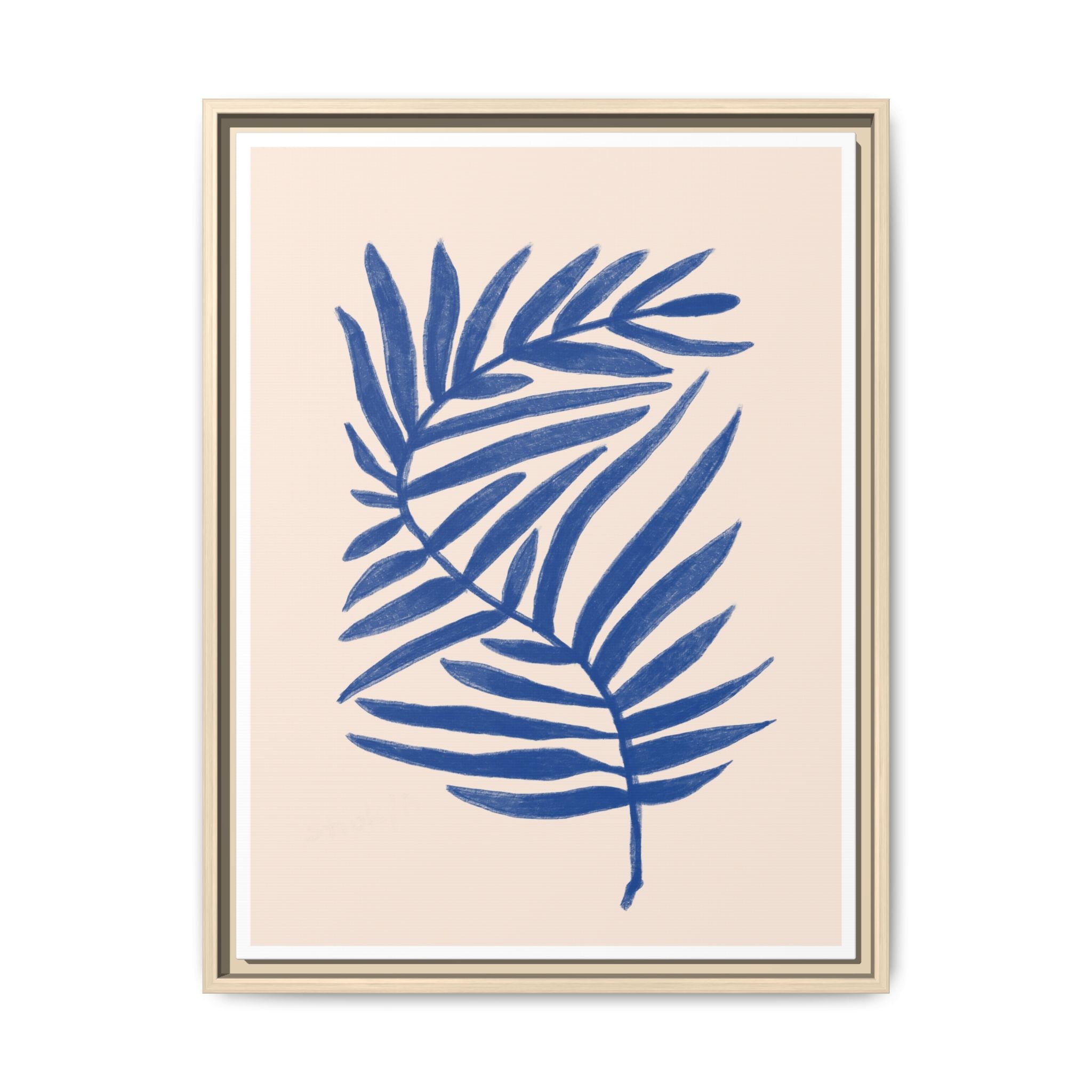 Sapphire Frond Harmony - Framed