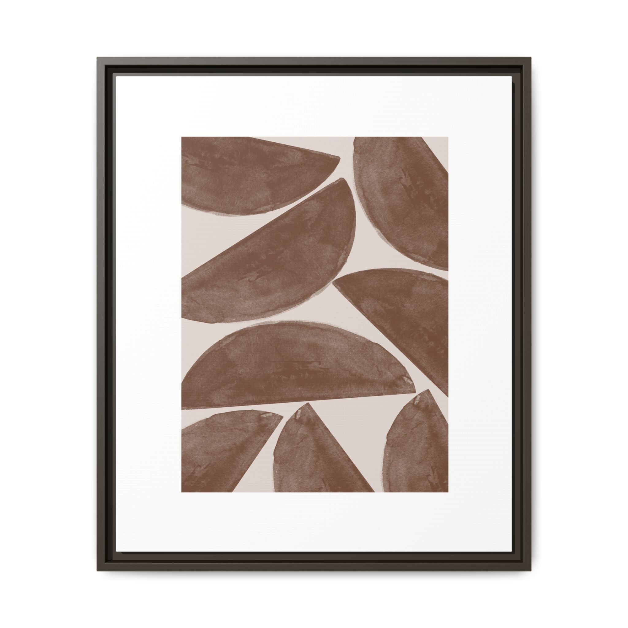 Terracotta Crescent Rhythm - Framed