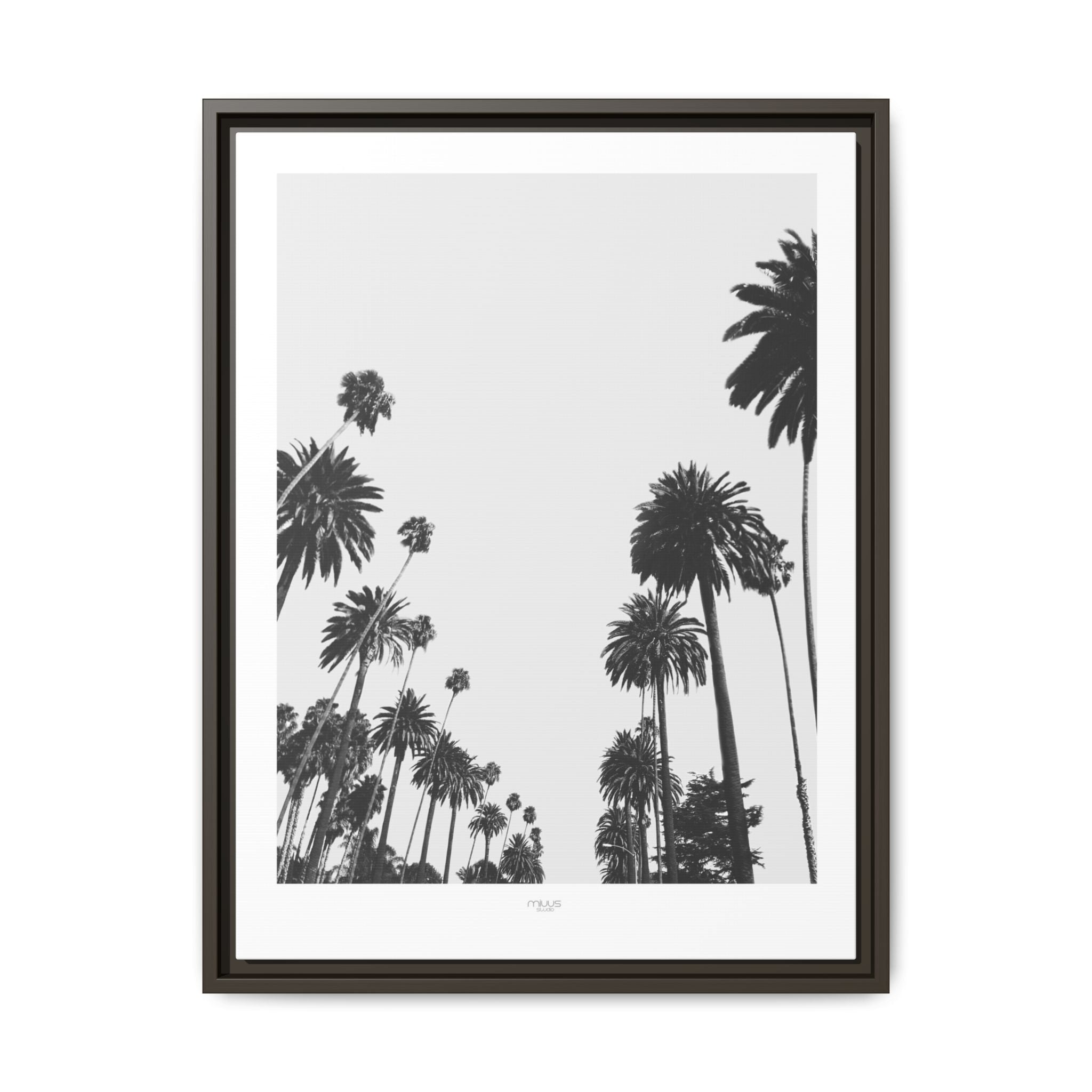 Midnight Palm Reverie - Framed