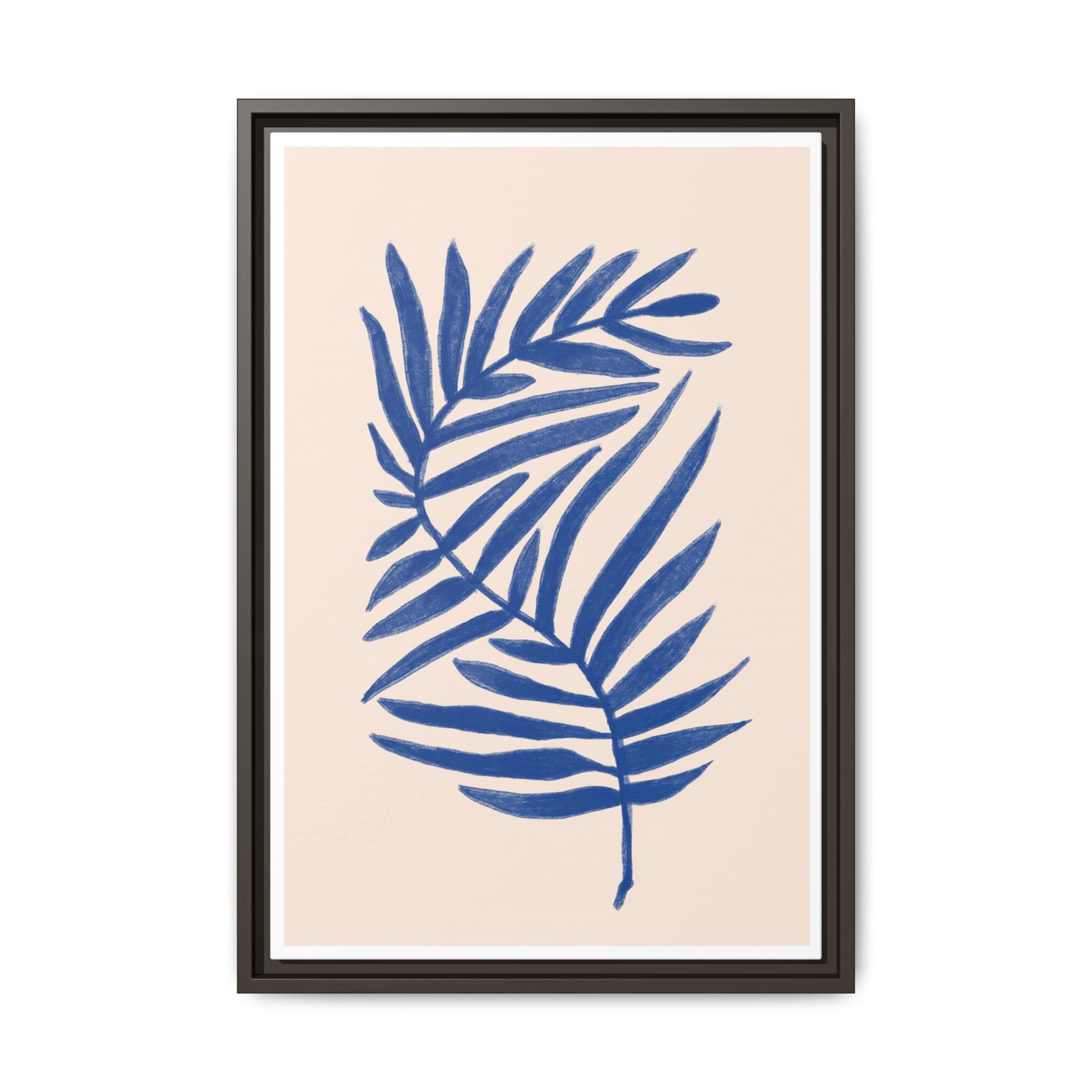 Sapphire Frond Harmony - Framed