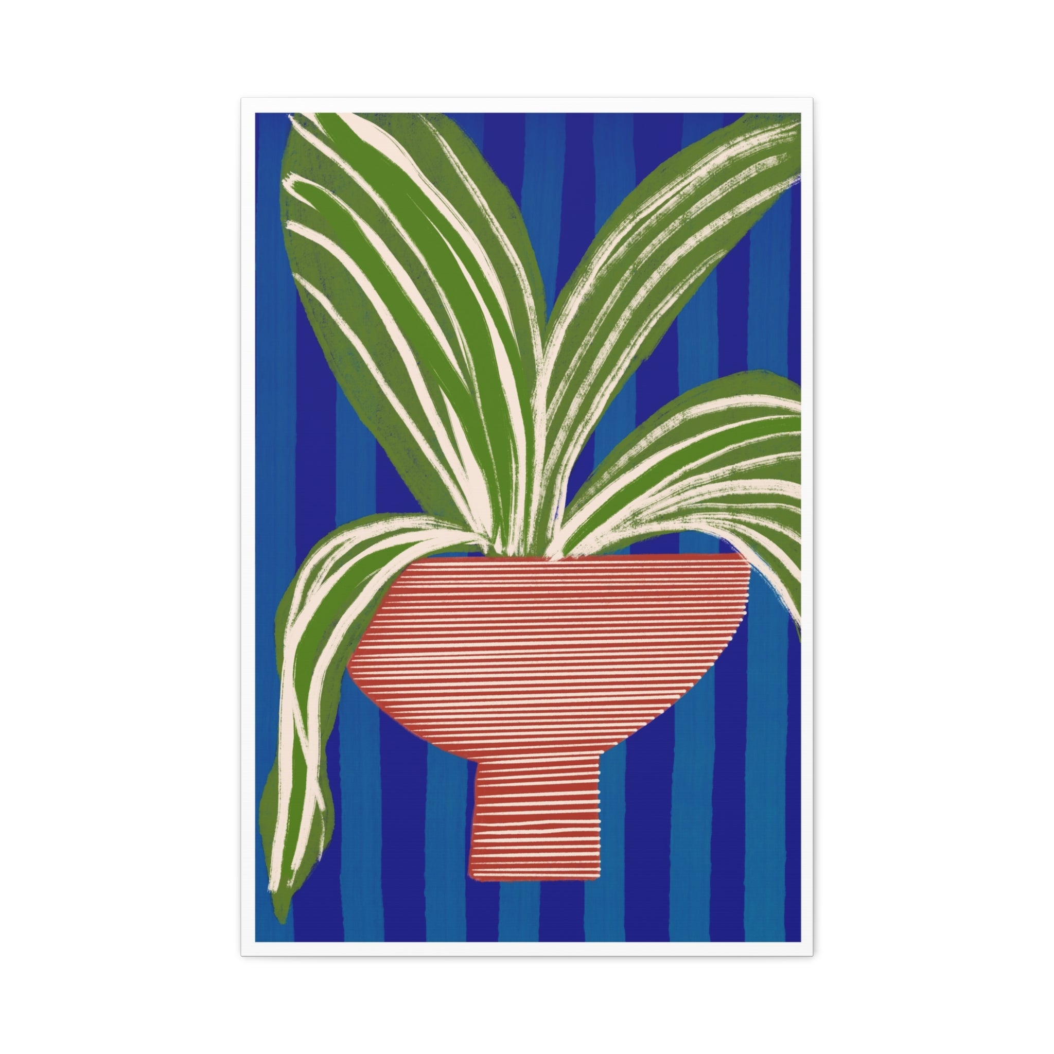 Cobalt Palm Contrast - Canvas