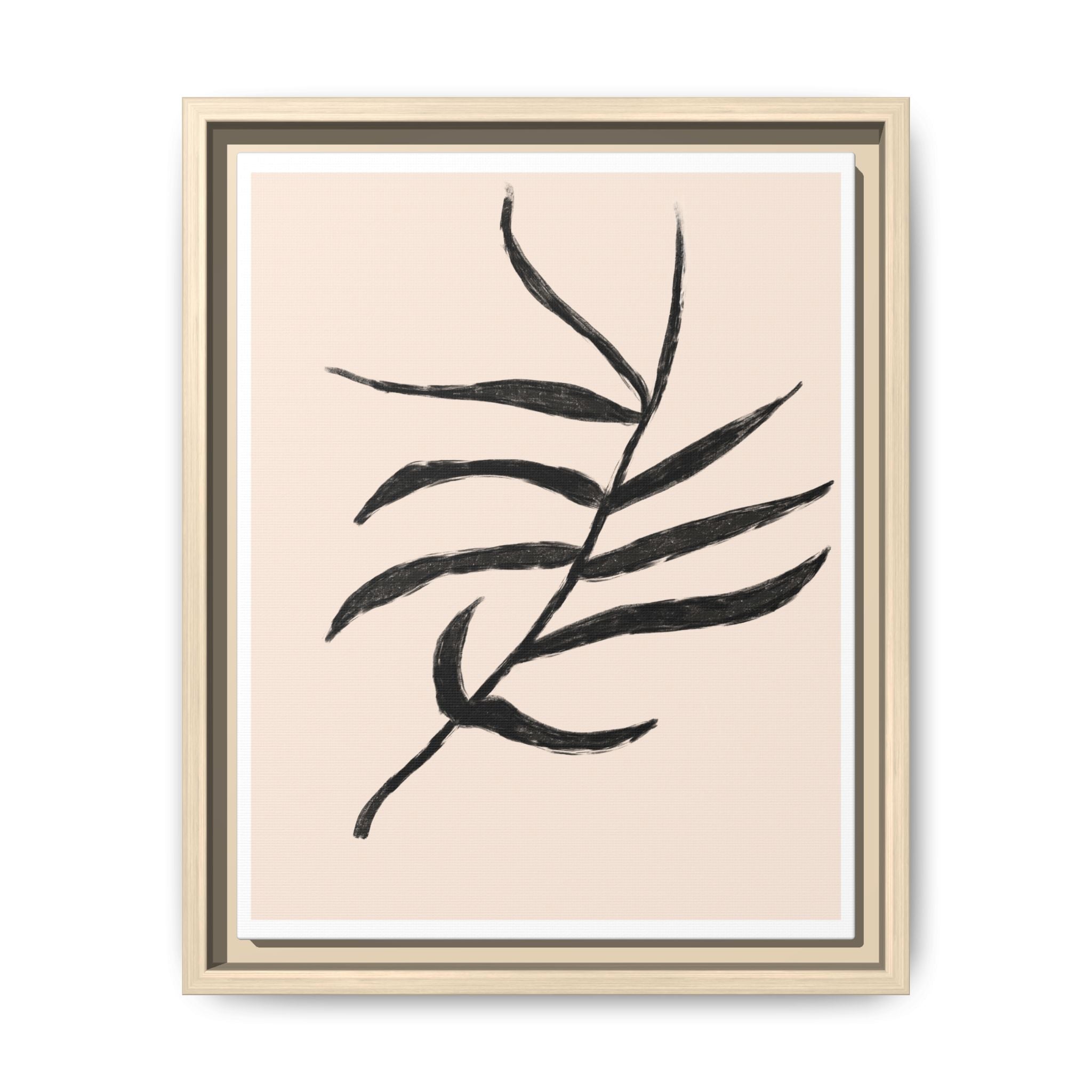 Ebony Frond Drift - Framed