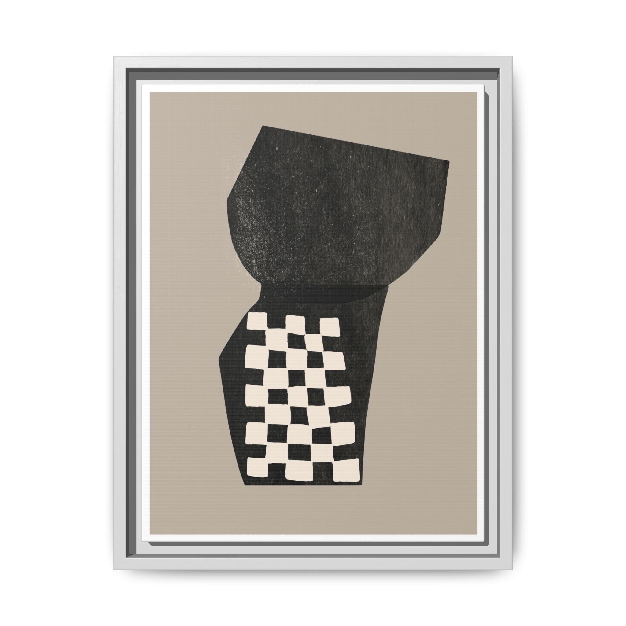 Noir Mosaic Form Balance - Framed