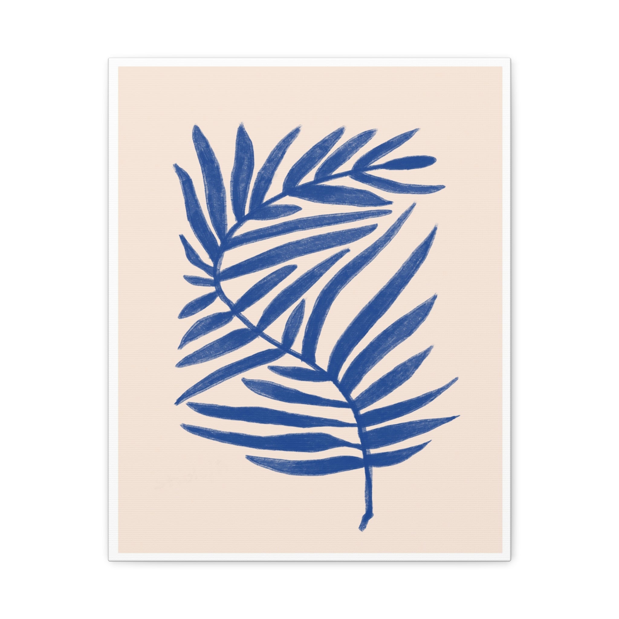 Sapphire Frond Harmony - Canvas