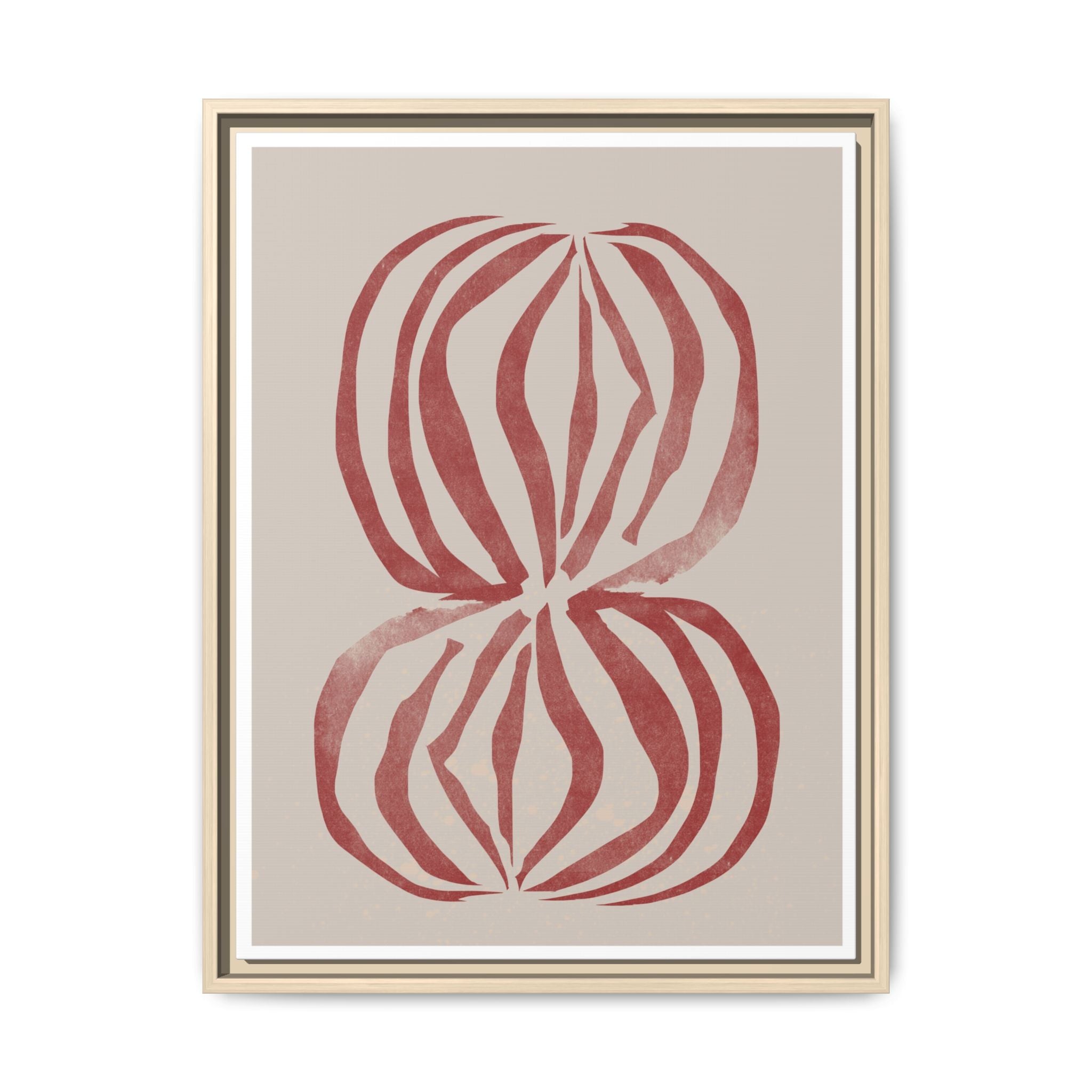 Crimson Petal Echoes - Framed