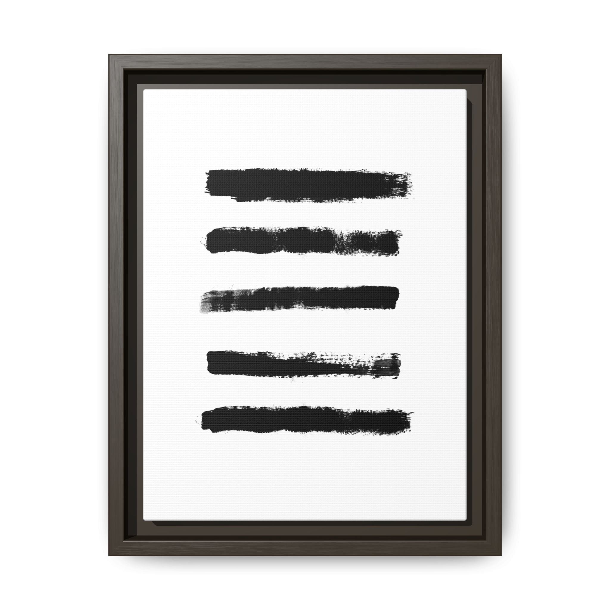 Obsidian Silence Strokes - Framed