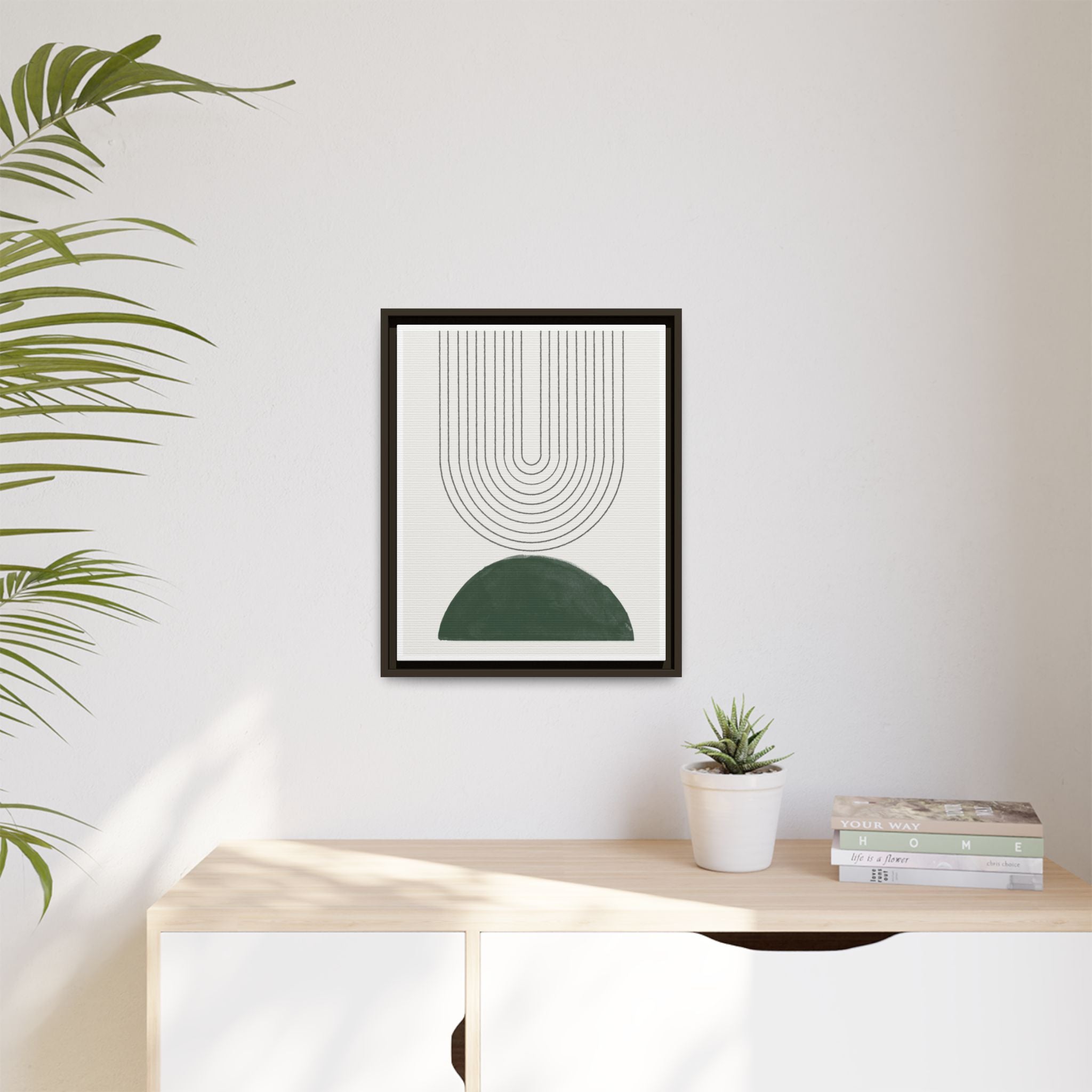 Emerald Echo Pathways - Framed