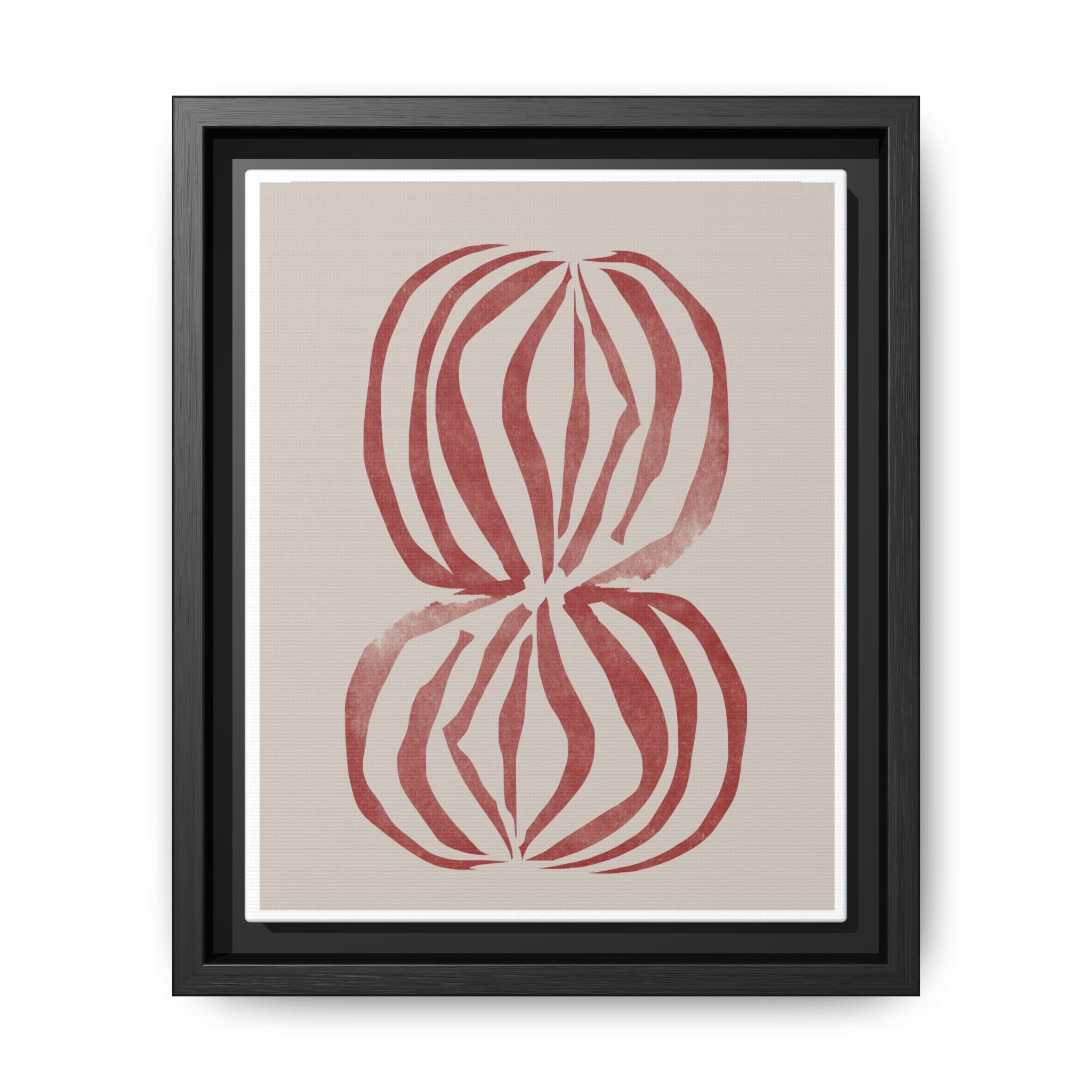 Crimson Petal Echoes - Framed