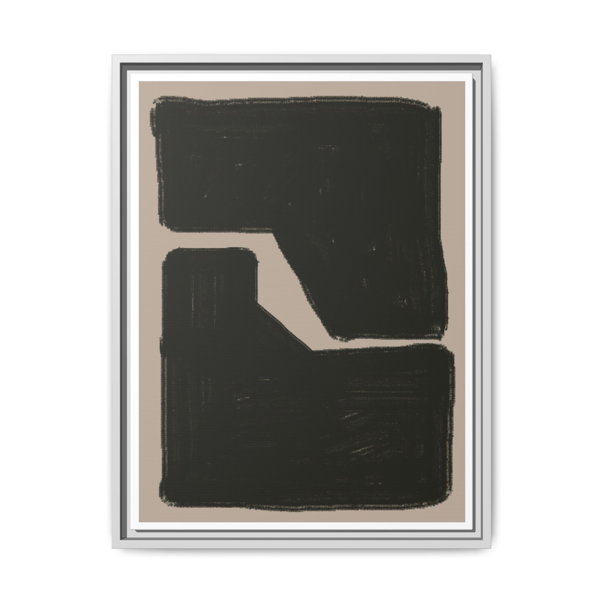 Midnight Geometry Passage - Framed