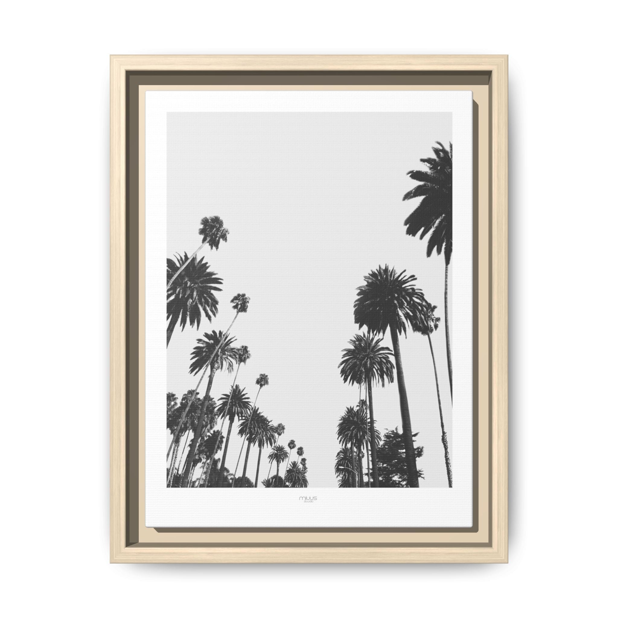 Midnight Palm Reverie - Framed
