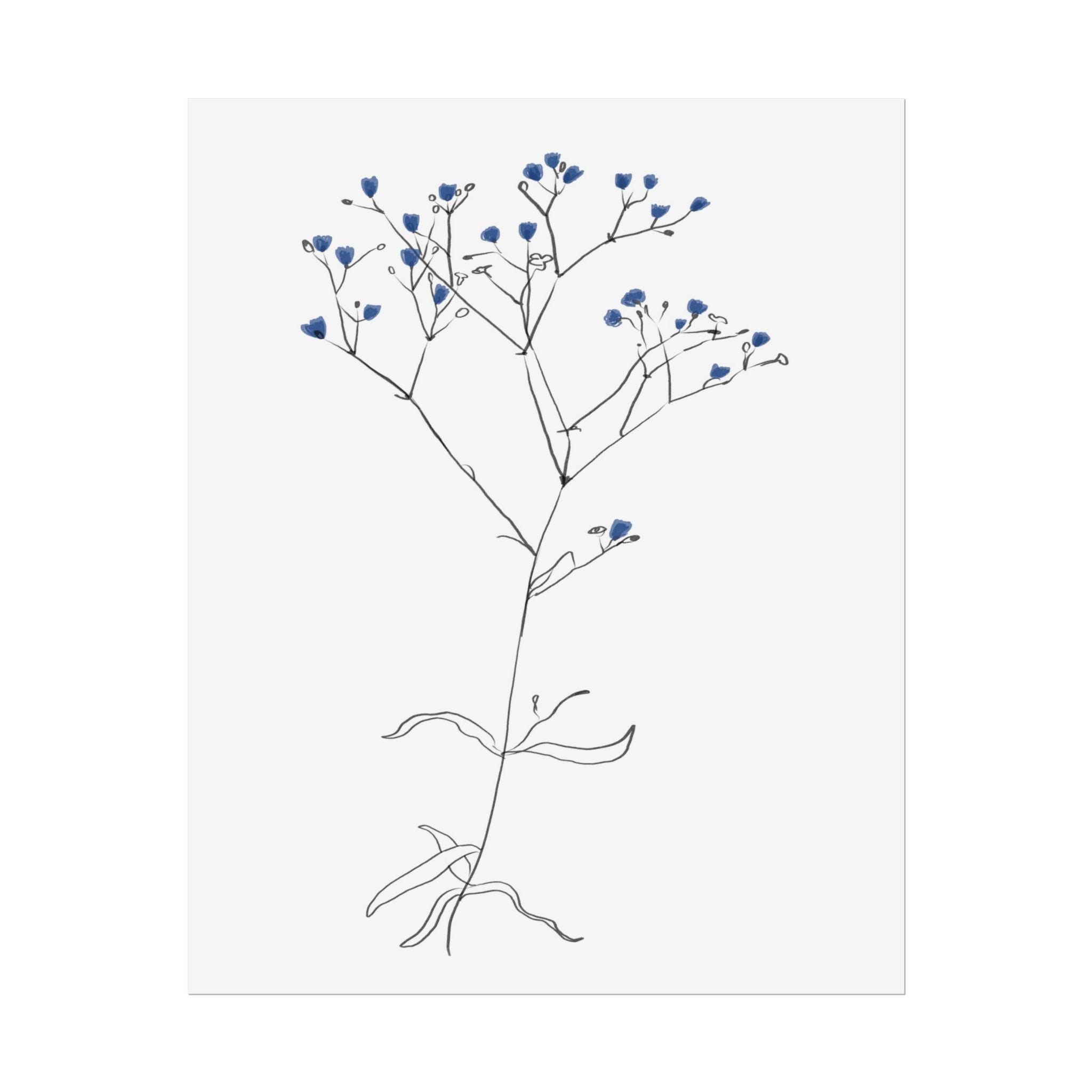 Blue Meadow Whisper - Poster