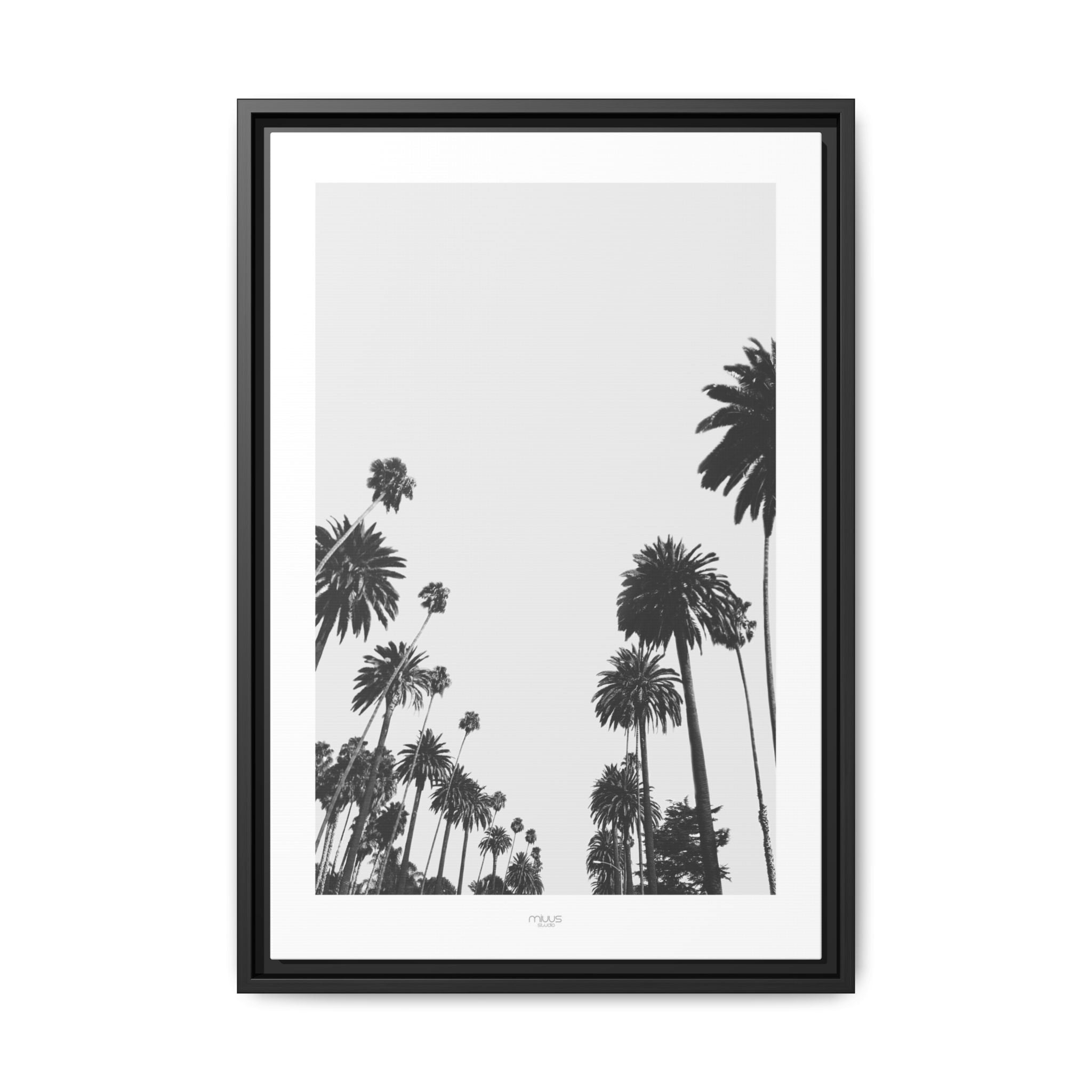 Midnight Palm Reverie - Framed