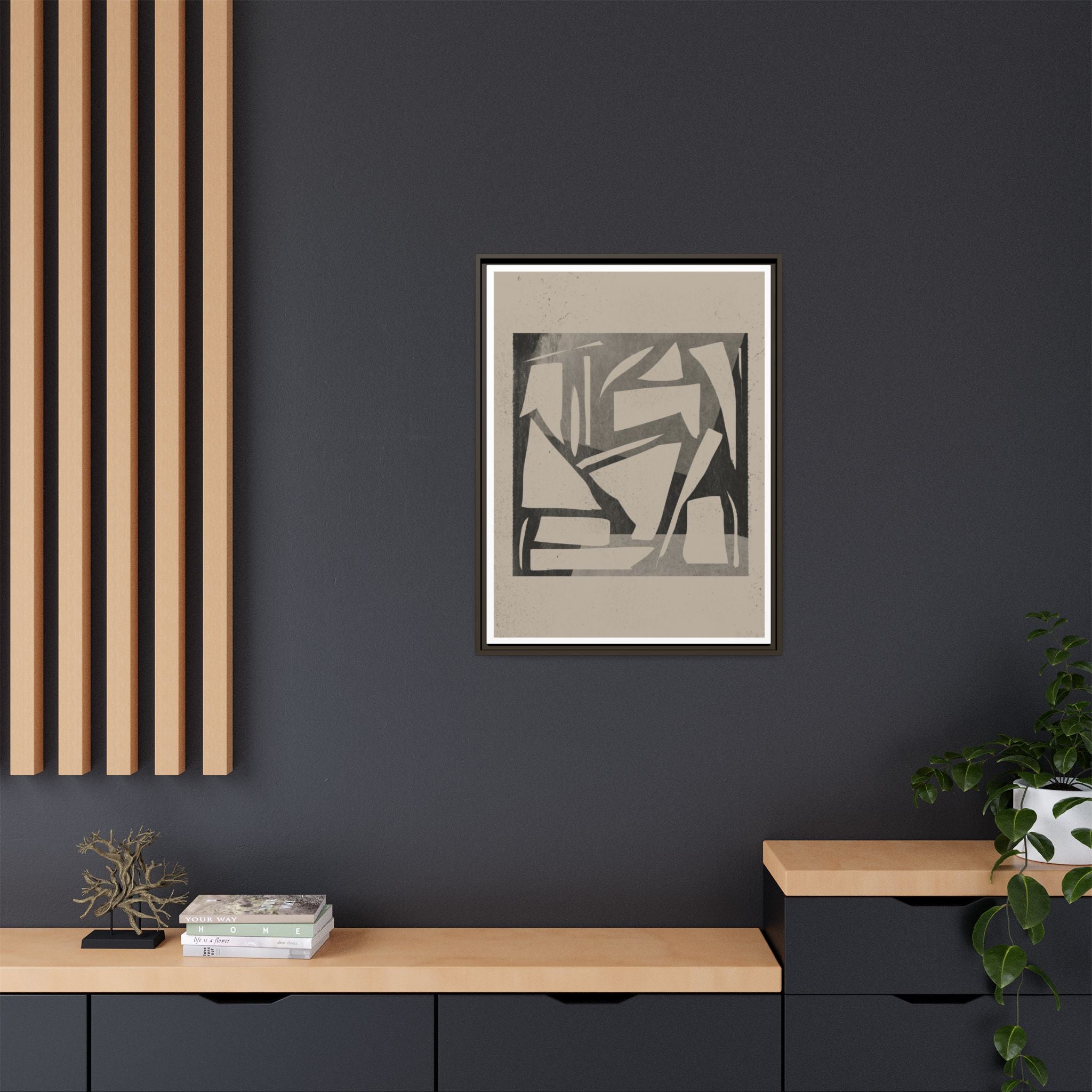 Shadow Fragment Rhythm Study - Framed
