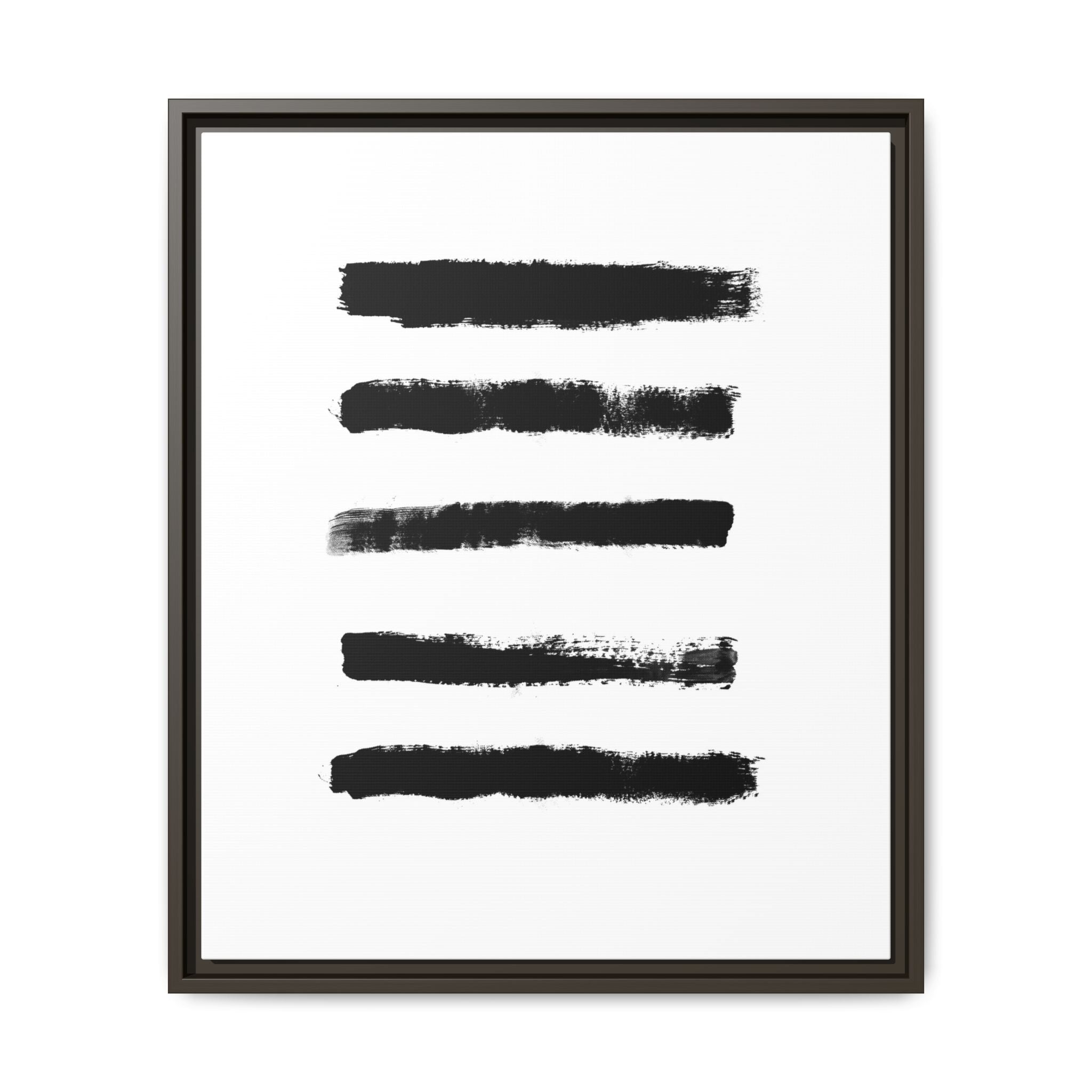 Obsidian Silence Strokes - Framed
