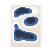 Indigo Tide Contours - Canvas