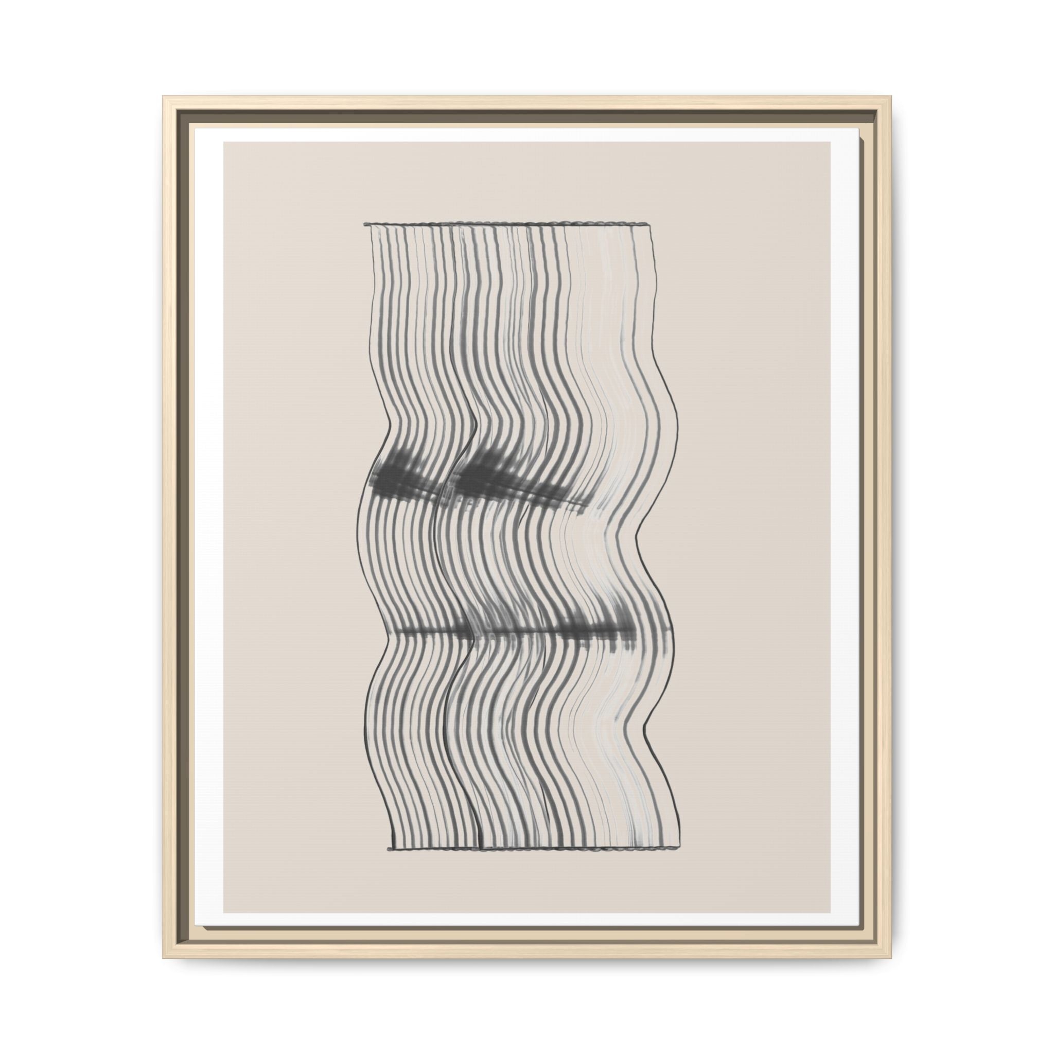 Velvet Ripple Linework Flow - Framed