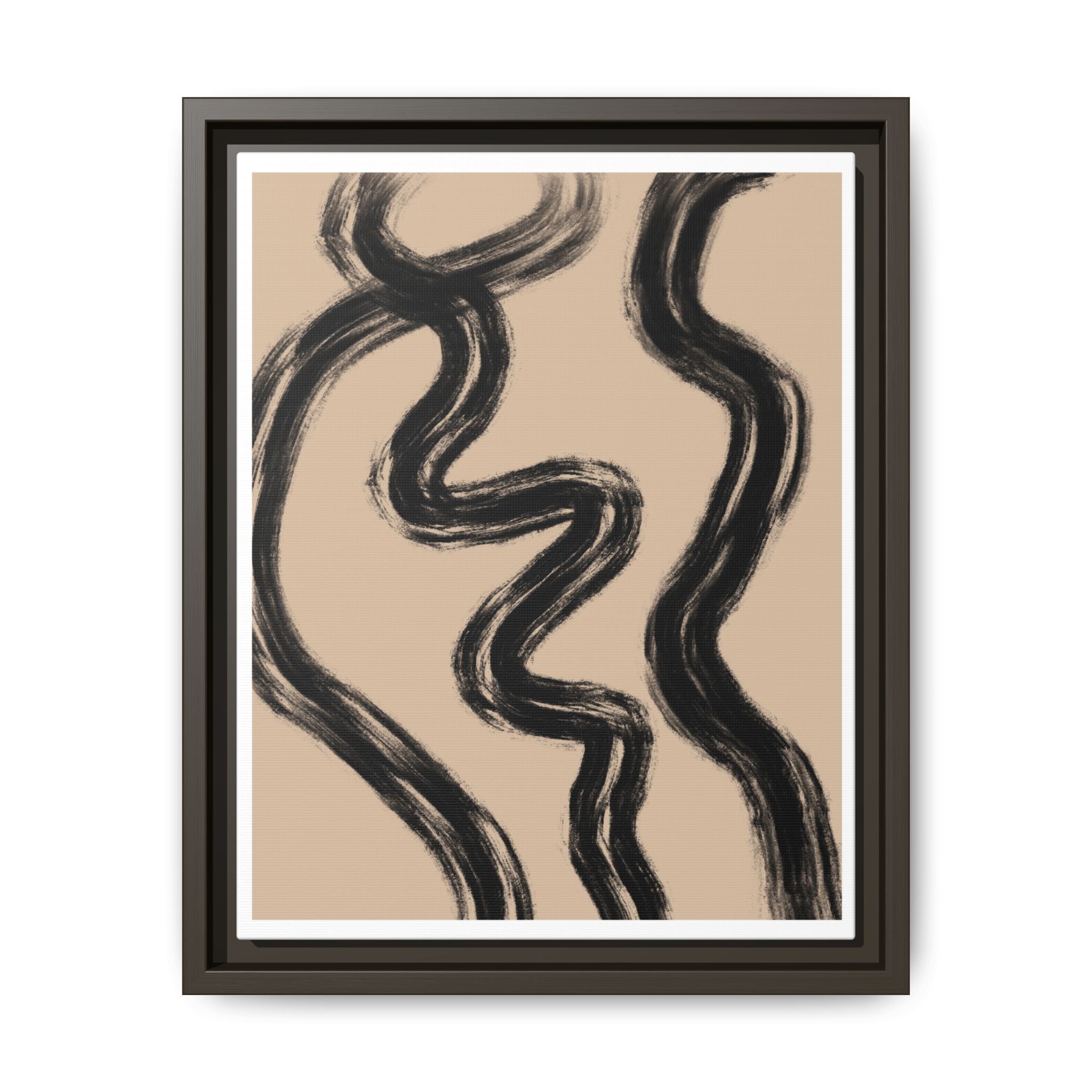 Midnight Current Lines - Framed