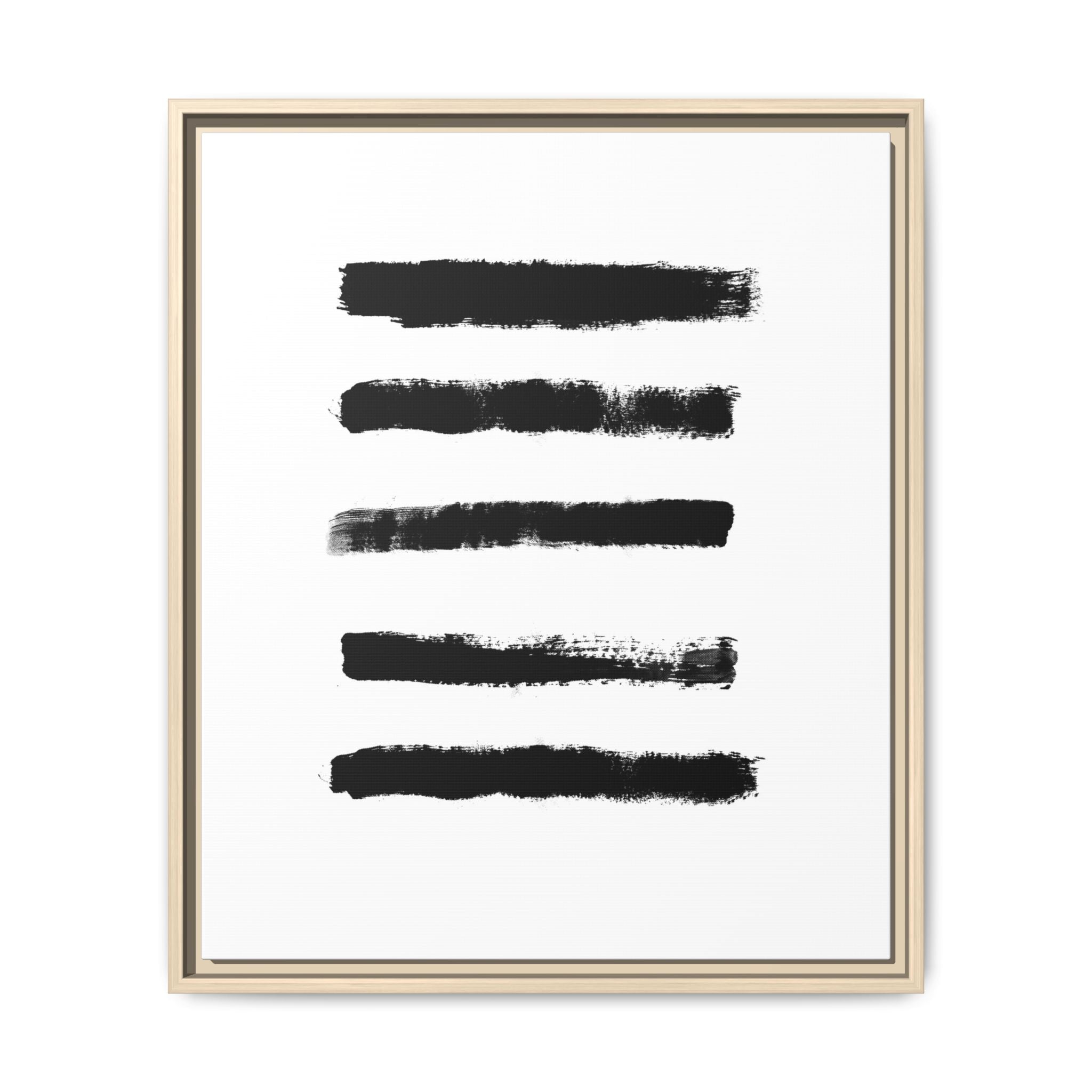 Obsidian Silence Strokes - Framed