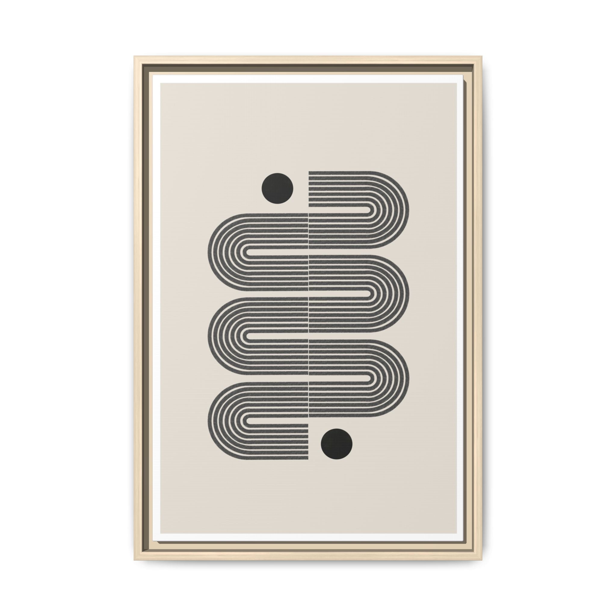 Midnight Circuit Flow - Framed