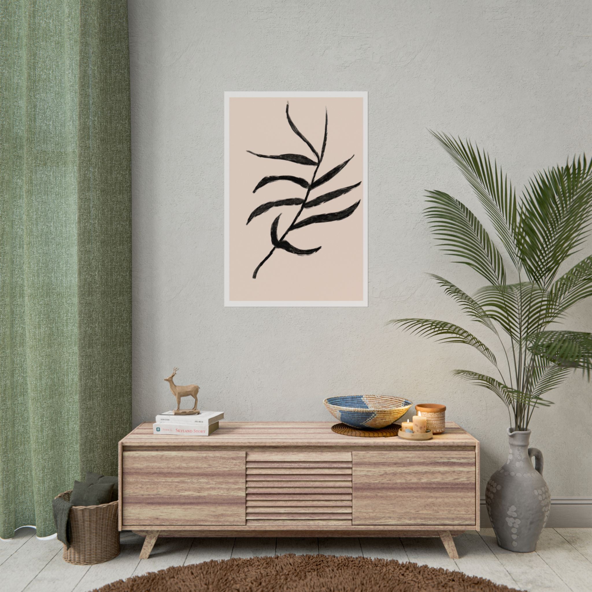 Ebony Frond Drift - Poster