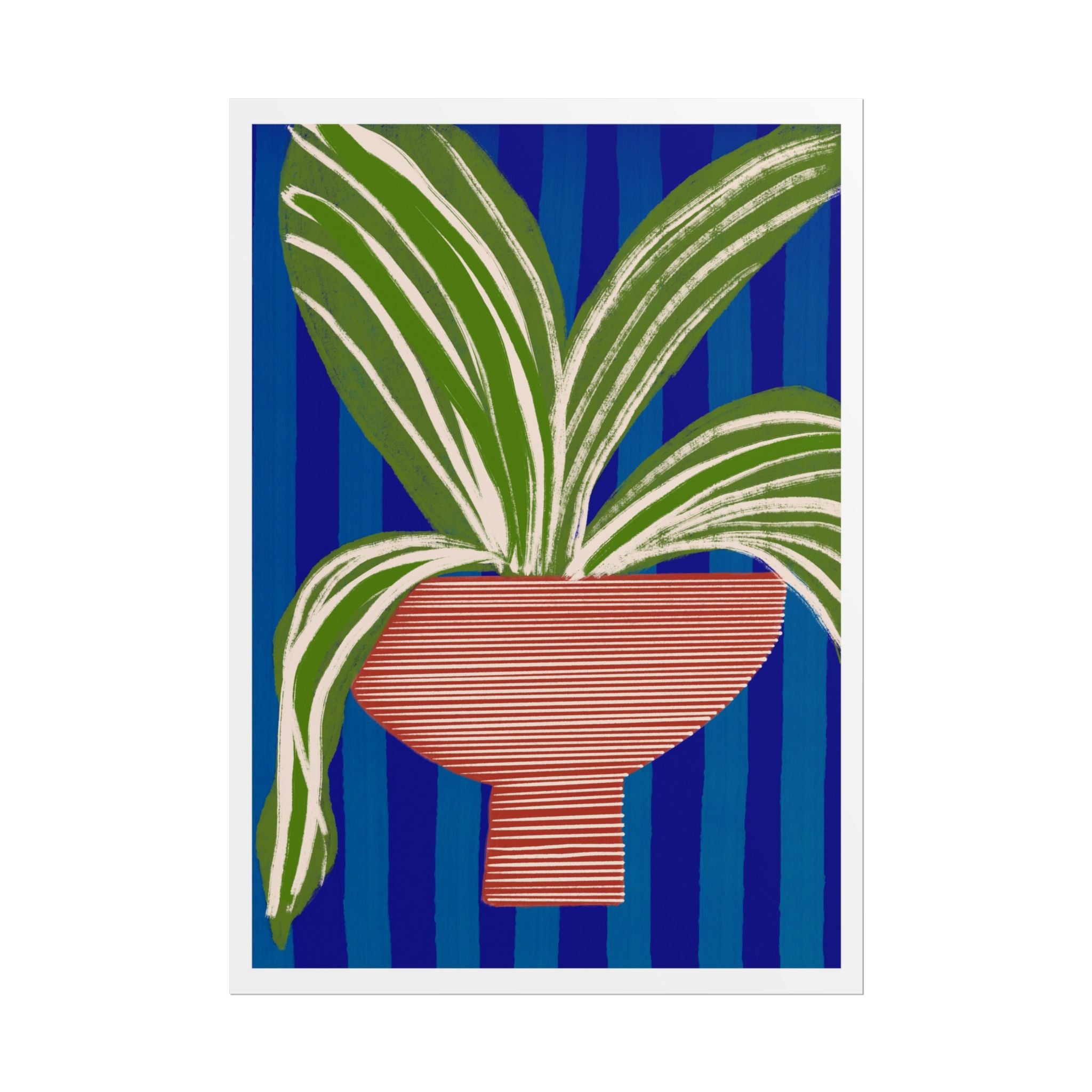 Cobalt Palm Contrast - Poster