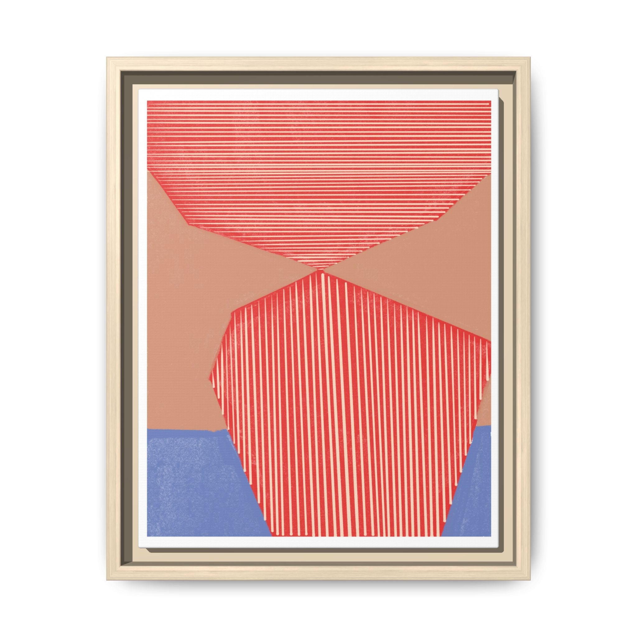 Crimson Axis Drift - Framed