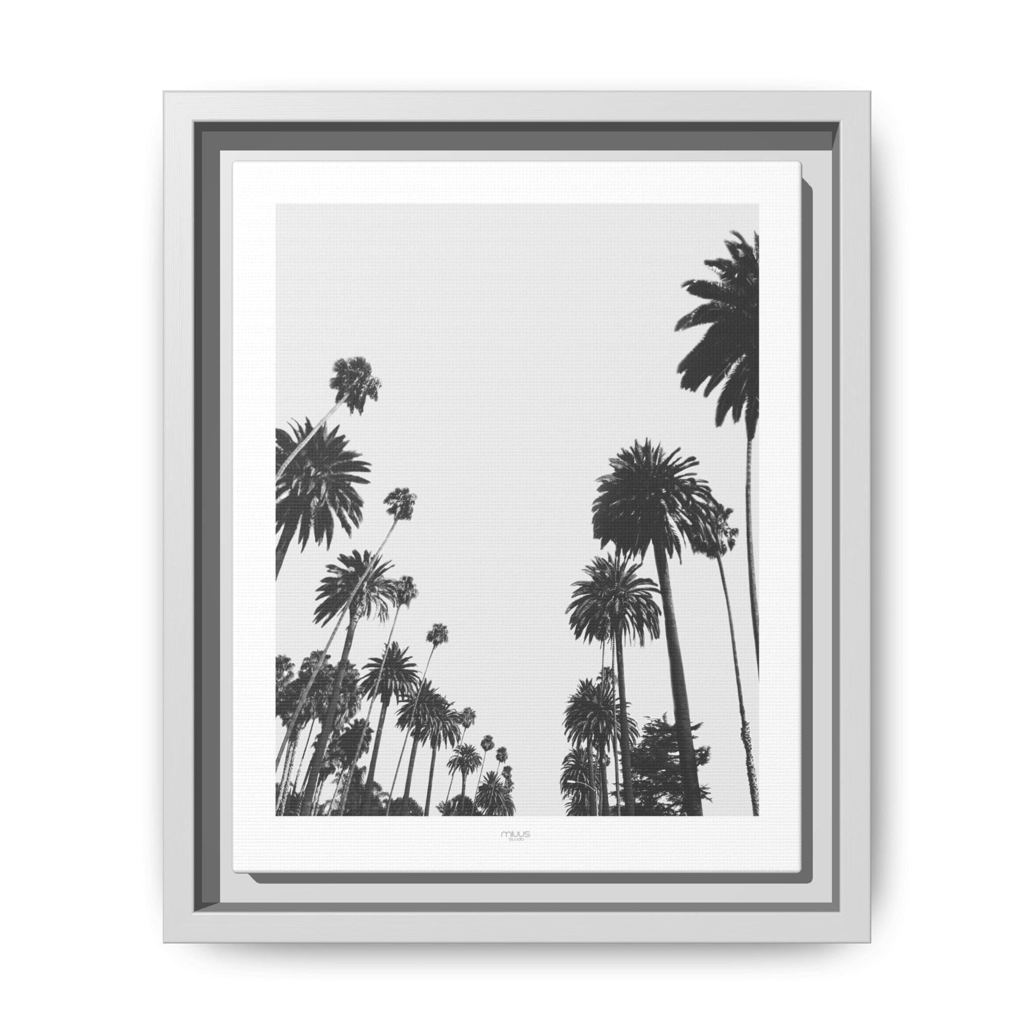 Midnight Palm Reverie - Framed