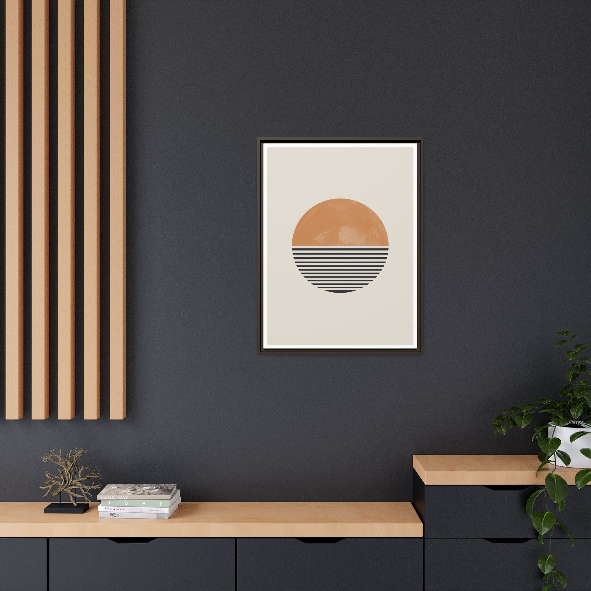 Amber Horizon Echoes - Framed