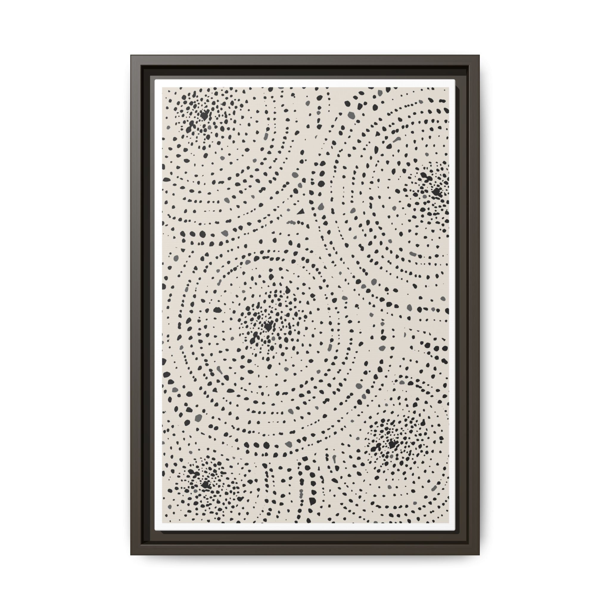 Celestial Pebble Drift Patterns - Framed