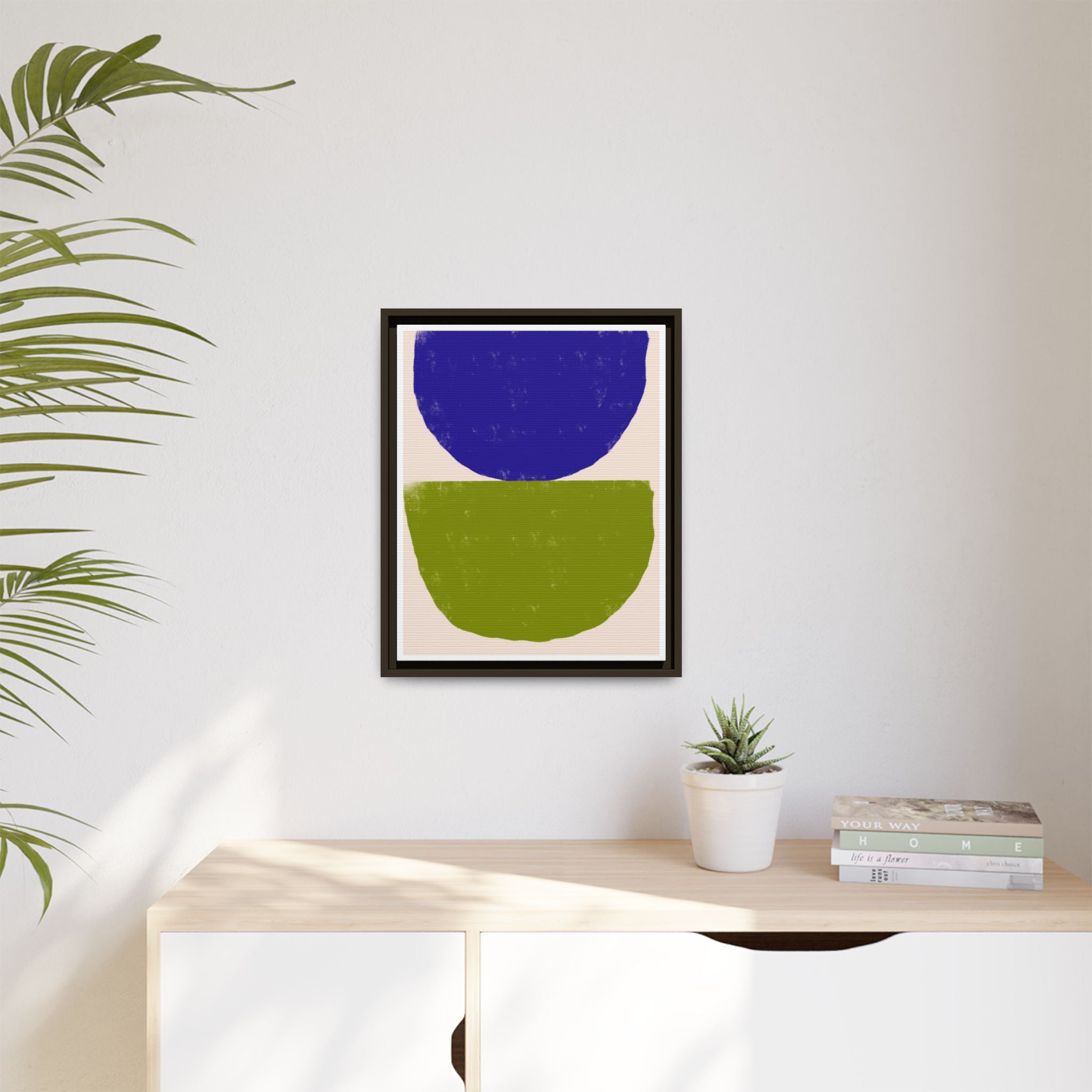 Cobalt Meadow Balance - Framed