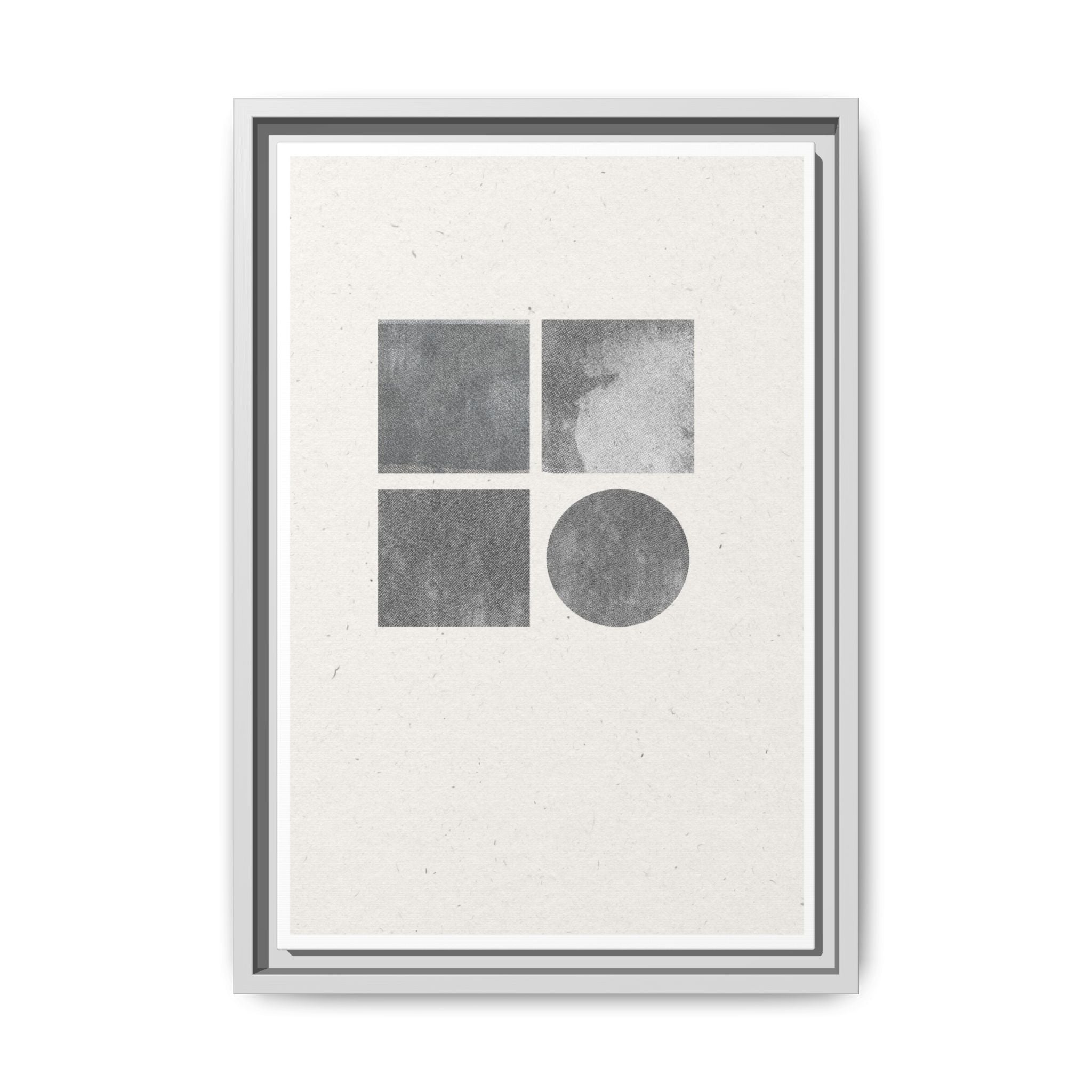 Muted Geometry Quartet - Framed